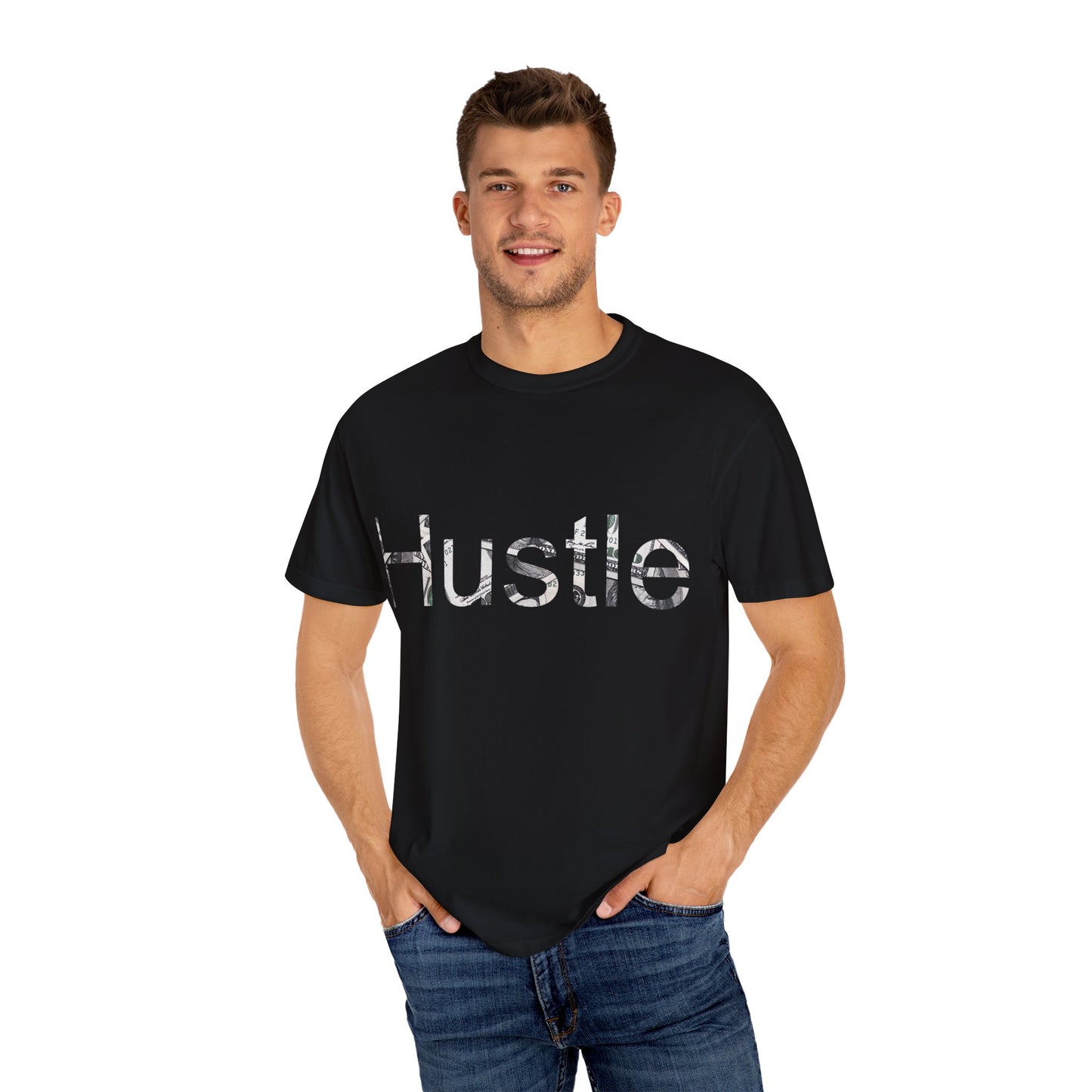 Hustle Unisex Garment-Dyed T-Shirt - Motivational Casual Wear