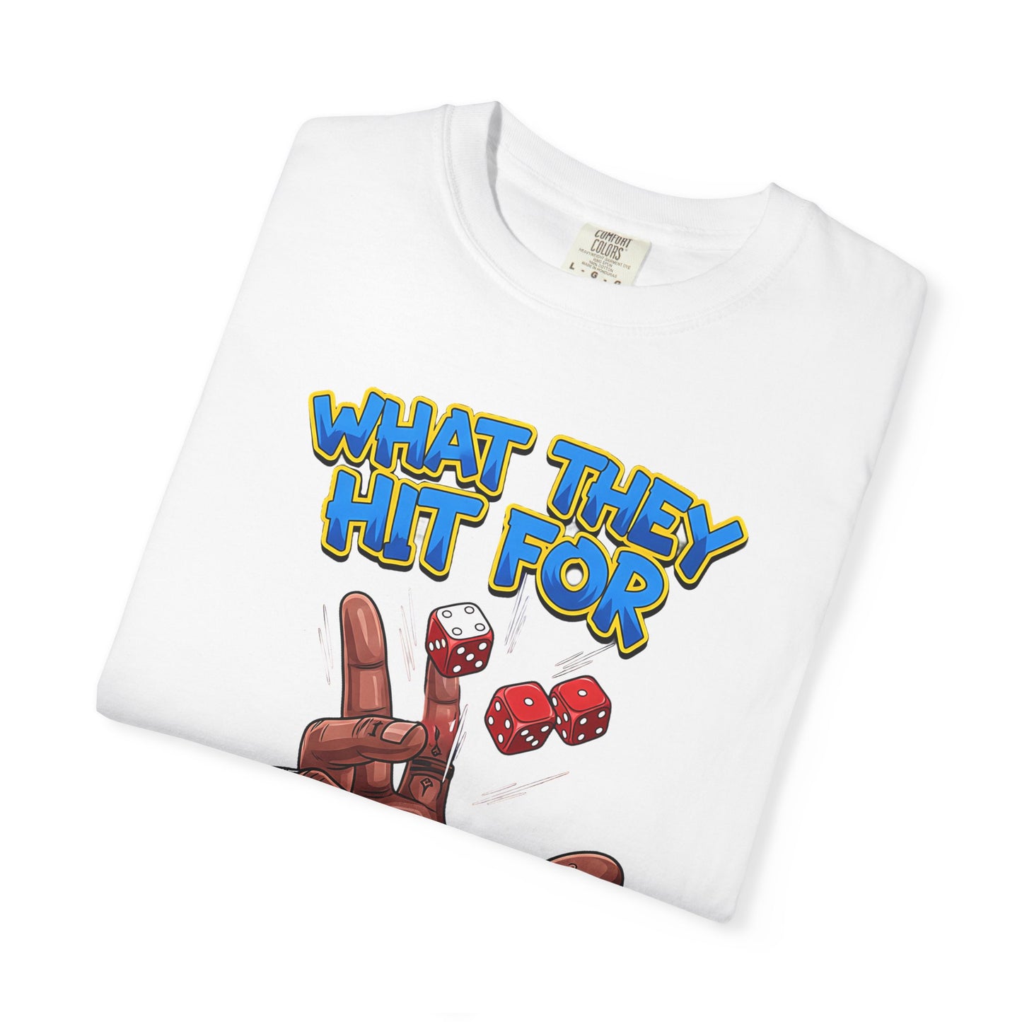 Unisex Graphic Tee with Playful Hand Design, Funny T-shirt, Gift for Poker Lovers, Casual Wear, Creative Graphic Shirt