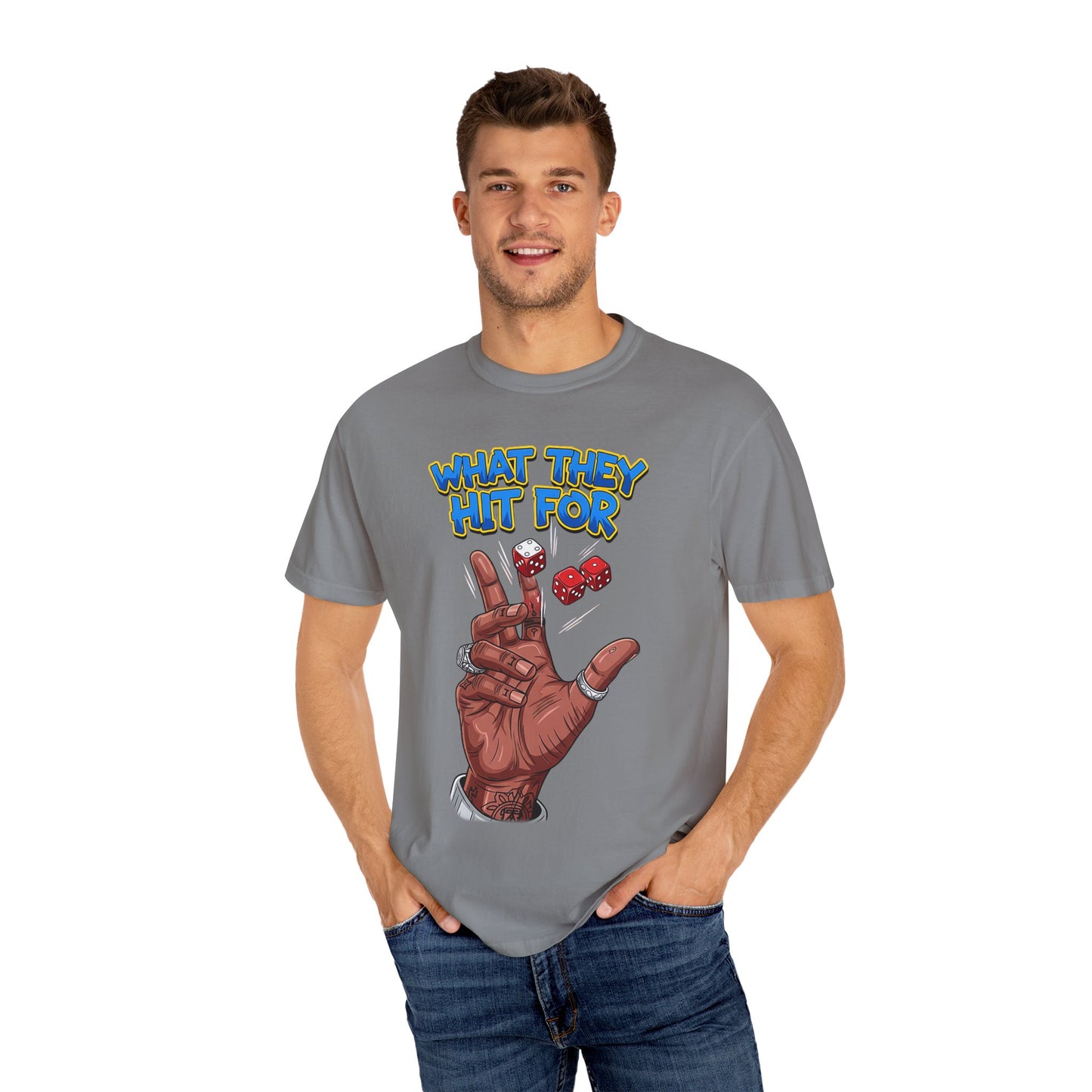 Unisex Graphic Tee with Playful Hand Design, Funny T-shirt, Gift for Poker Lovers, Casual Wear, Creative Graphic Shirt
