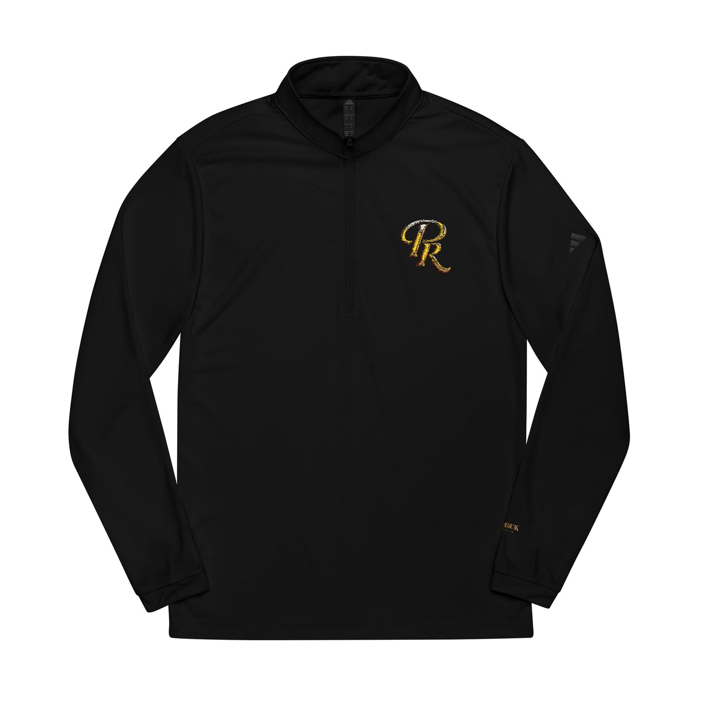 Embroidered Quarter-Zip Pullover — White Performance Golf Top