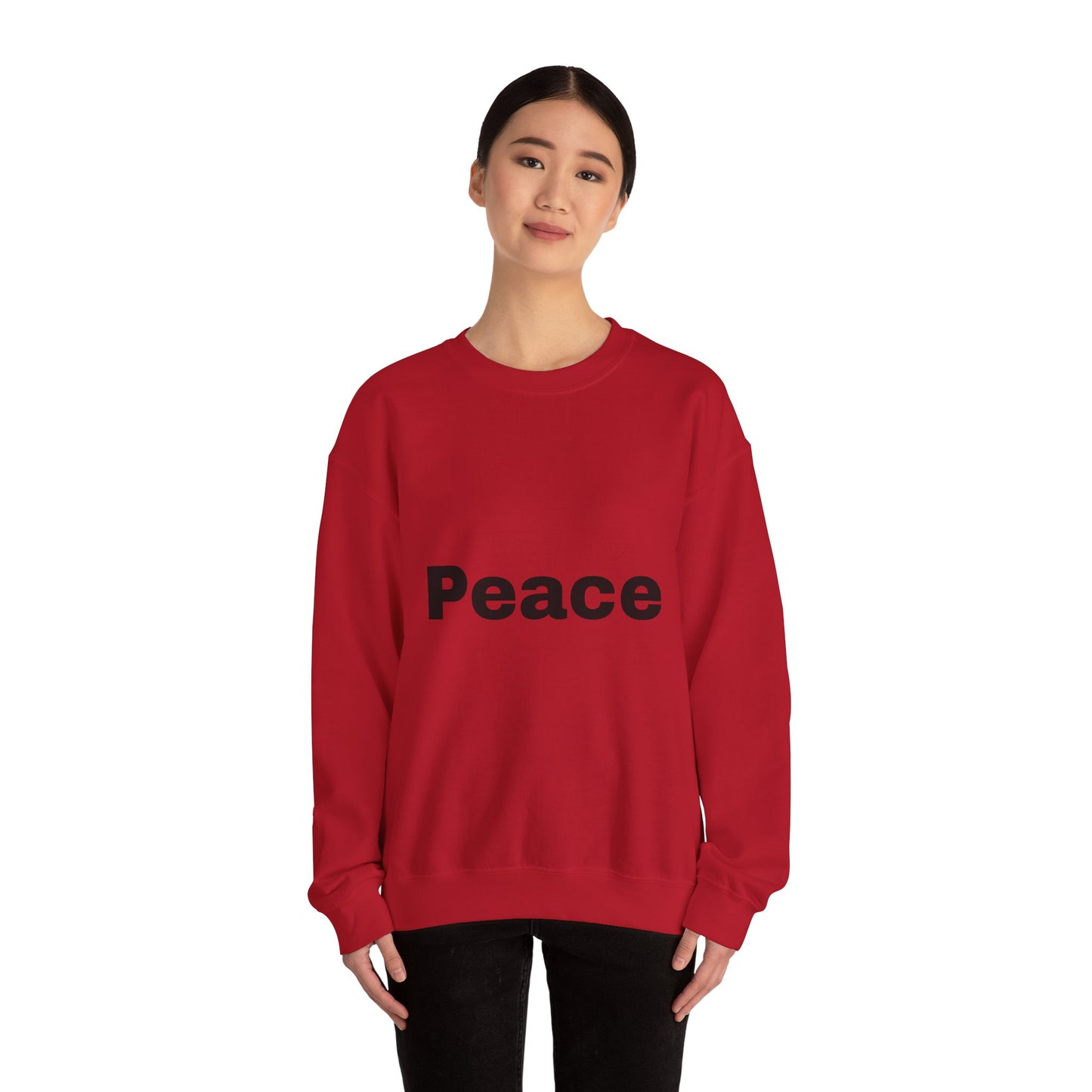 Peace Unisex Heavy Blend™ Crewneck Sweatshirt - Cozy & Meaningful Casual Wear