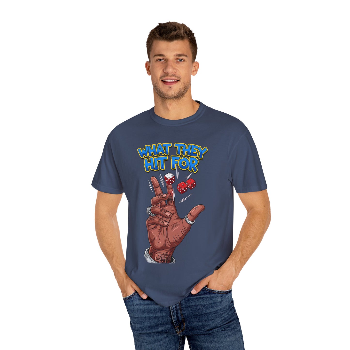 Unisex Graphic Tee with Playful Hand Design, Funny T-shirt, Gift for Poker Lovers, Casual Wear, Creative Graphic Shirt