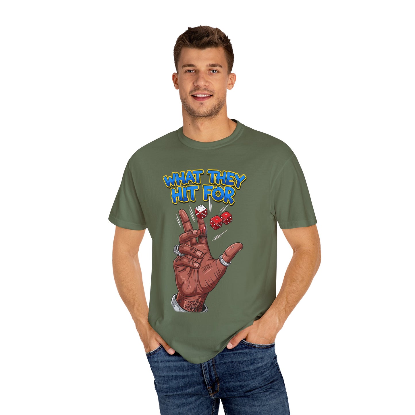 Unisex Graphic Tee with Playful Hand Design, Funny T-shirt, Gift for Poker Lovers, Casual Wear, Creative Graphic Shirt
