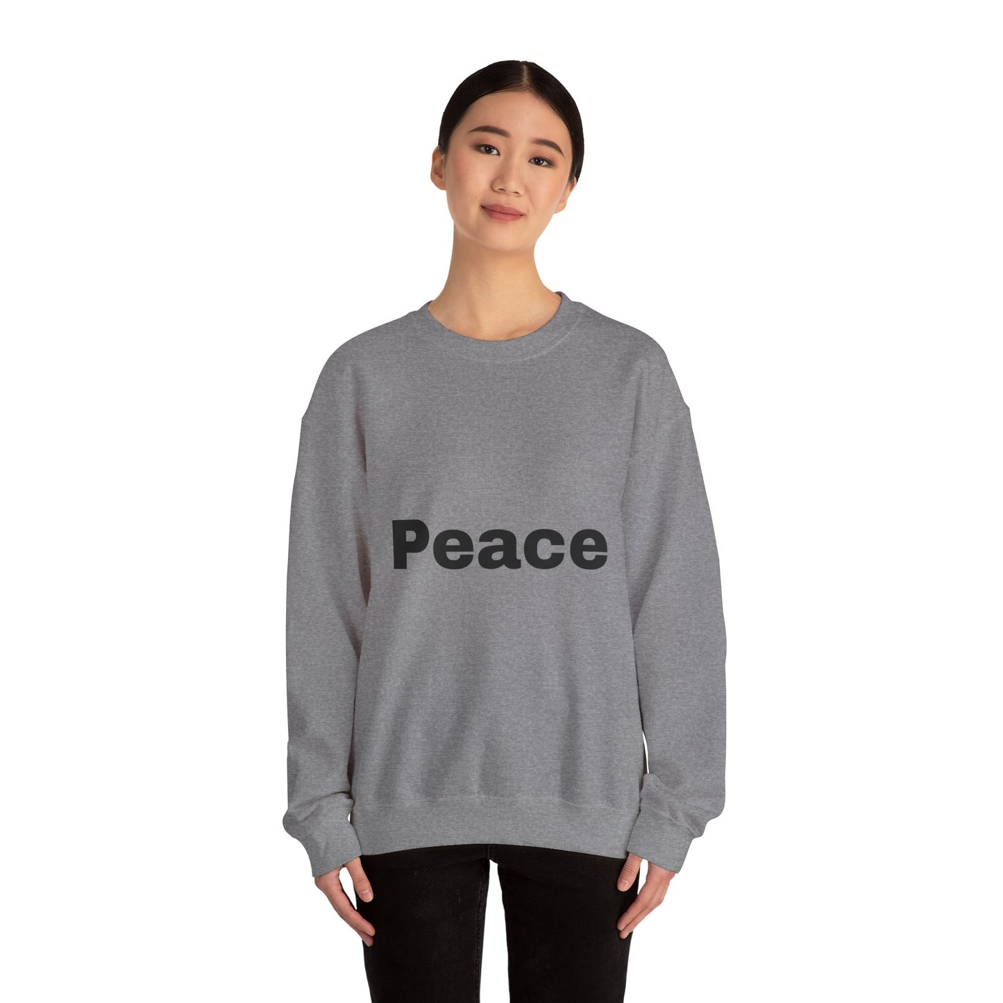 Peace Unisex Heavy Blend™ Crewneck Sweatshirt - Cozy & Meaningful Casual Wear