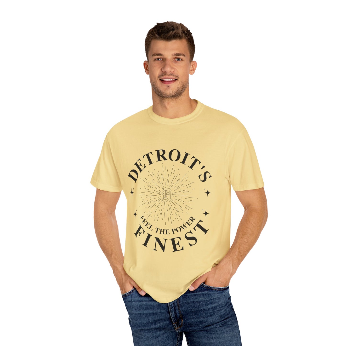 Detroit's Finest T-Shirt | Unisex Garment-Dyed Tee for Streetwear, Gifts, Casual Wear, Festivals, Everyday Comfort