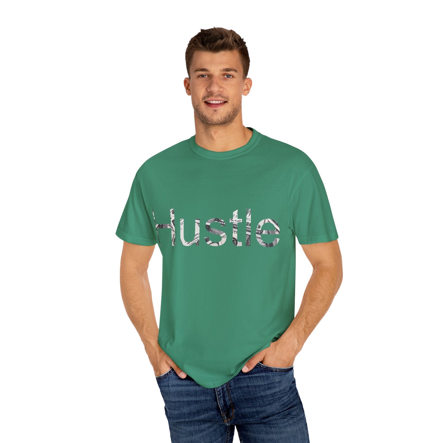 Hustle Unisex Garment-Dyed T-Shirt - Motivational Casual Wear