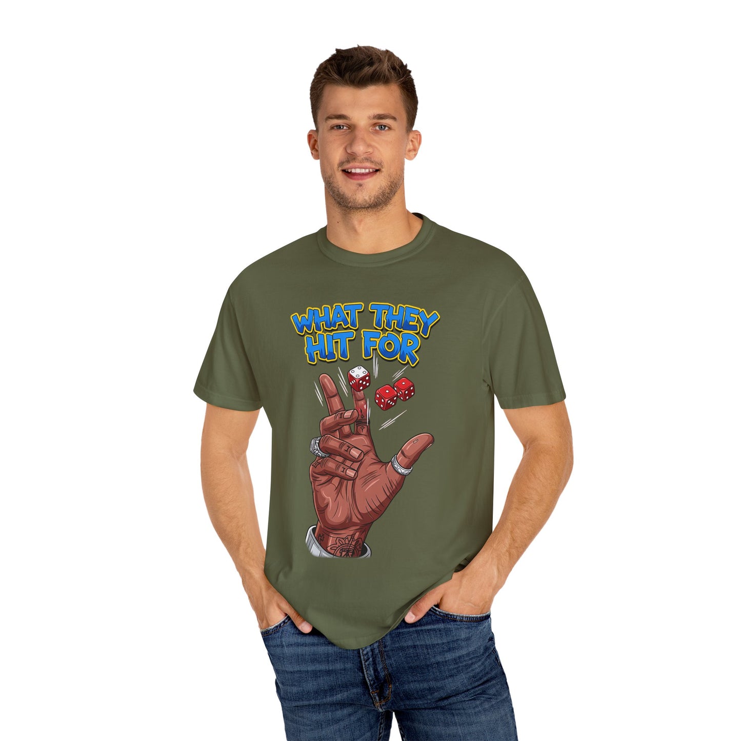 Unisex Graphic Tee with Playful Hand Design, Funny T-shirt, Gift for Poker Lovers, Casual Wear, Creative Graphic Shirt