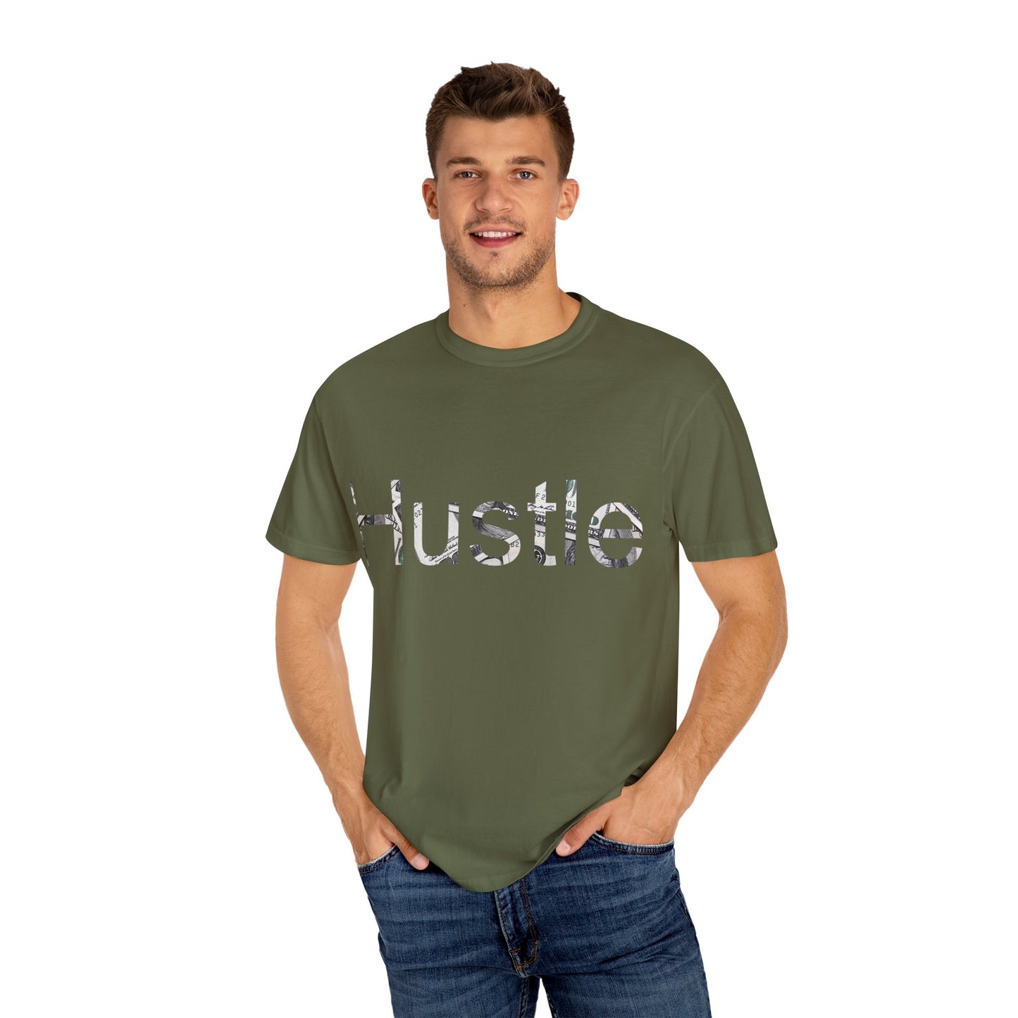 Hustle Unisex Garment-Dyed T-Shirt - Motivational Casual Wear