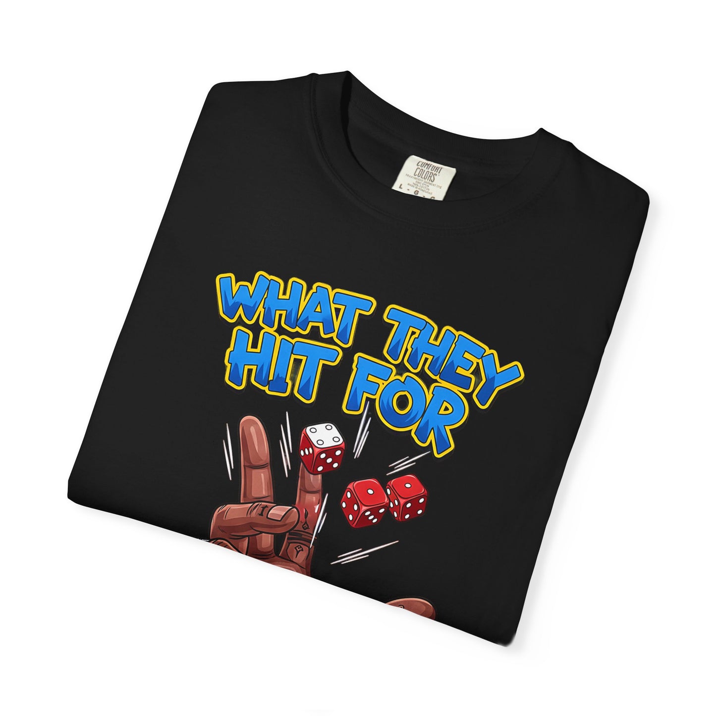 Unisex Graphic Tee with Playful Hand Design, Funny T-shirt, Gift for Poker Lovers, Casual Wear, Creative Graphic Shirt