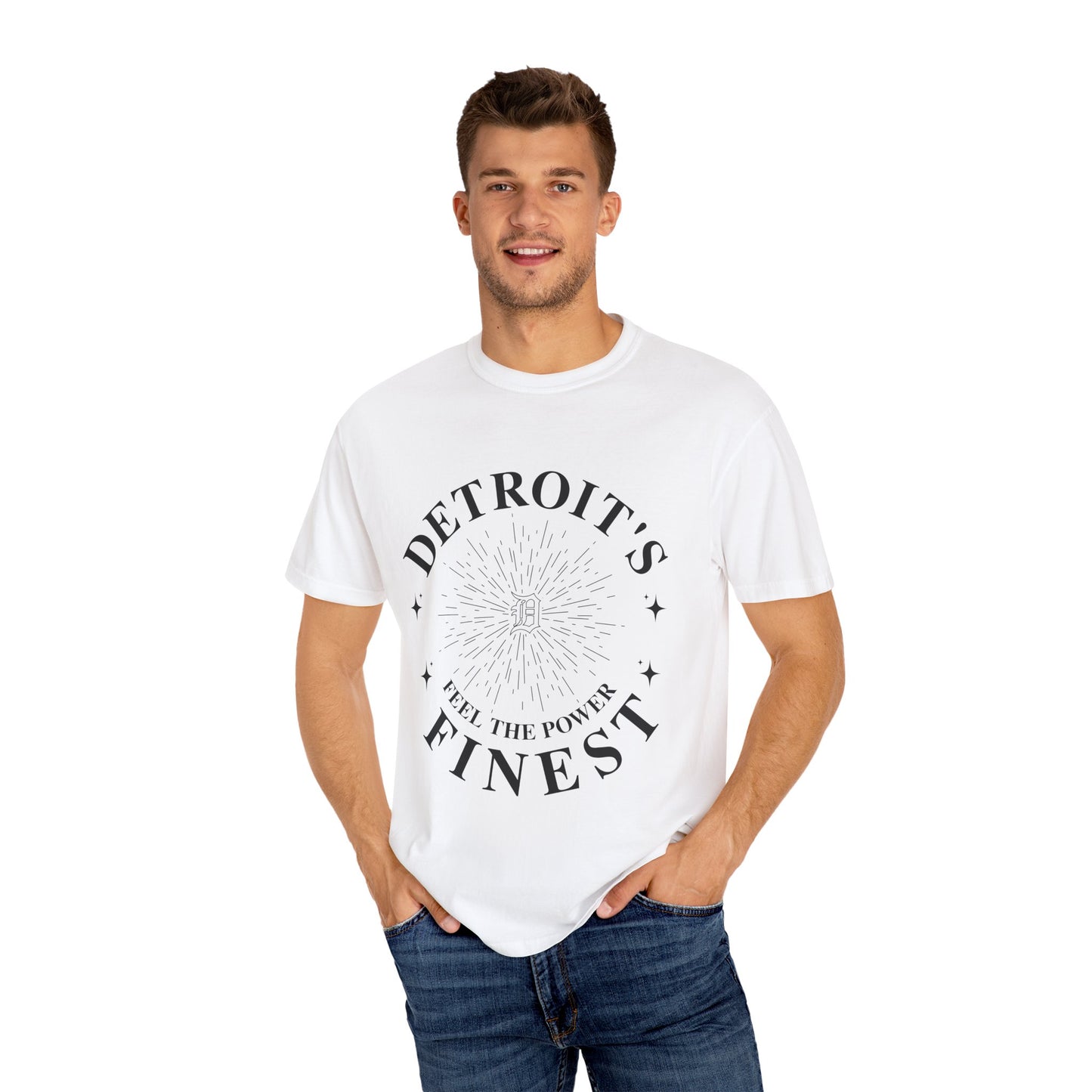 Detroit's Finest T-Shirt | Unisex Garment-Dyed Tee for Streetwear, Gifts, Casual Wear, Festivals, Everyday Comfort