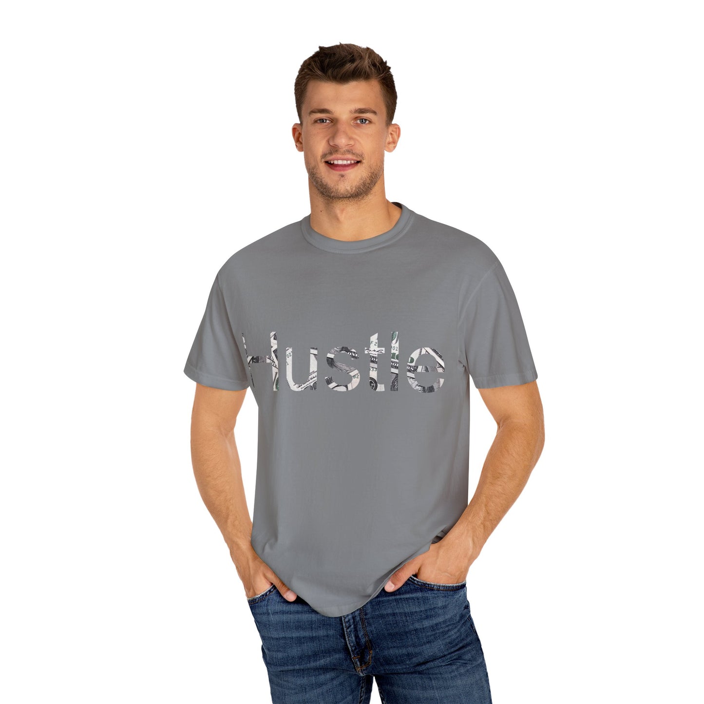 Hustle Unisex Garment-Dyed T-Shirt - Motivational Casual Wear