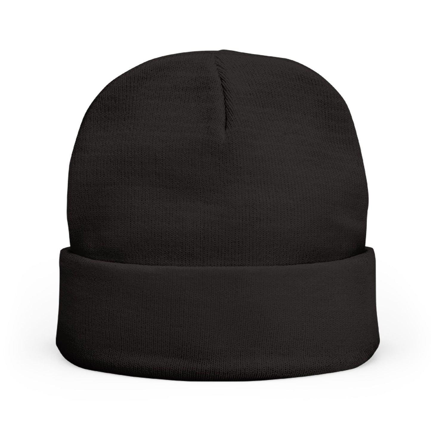 Embroidered Gold Script "PR" Knit Beanie