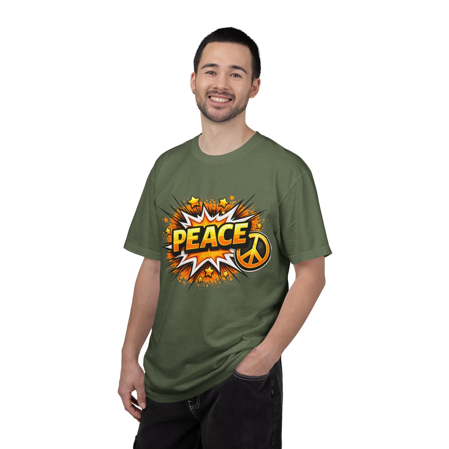 Peace Pop Art T-Shirt — Retro Comic Peace Sign Tee