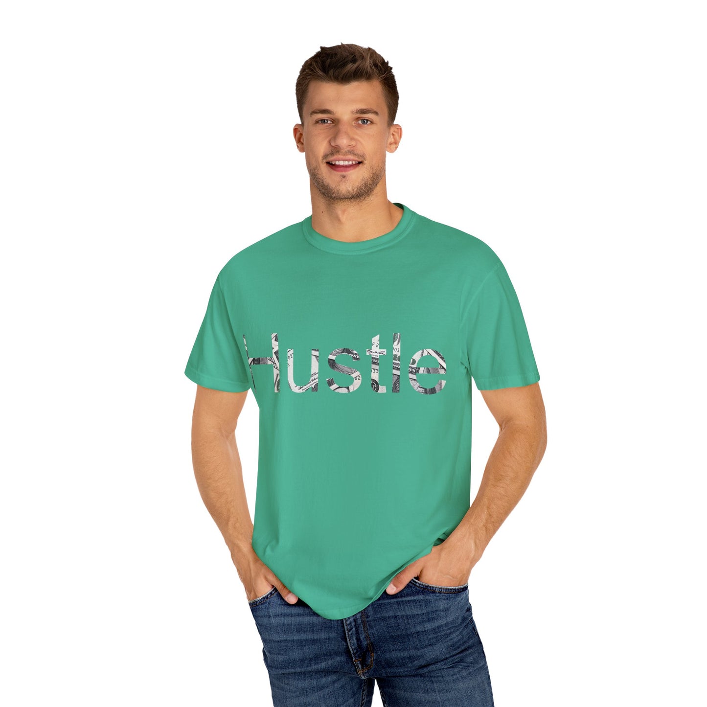 Hustle Unisex Garment-Dyed T-Shirt - Motivational Casual Wear