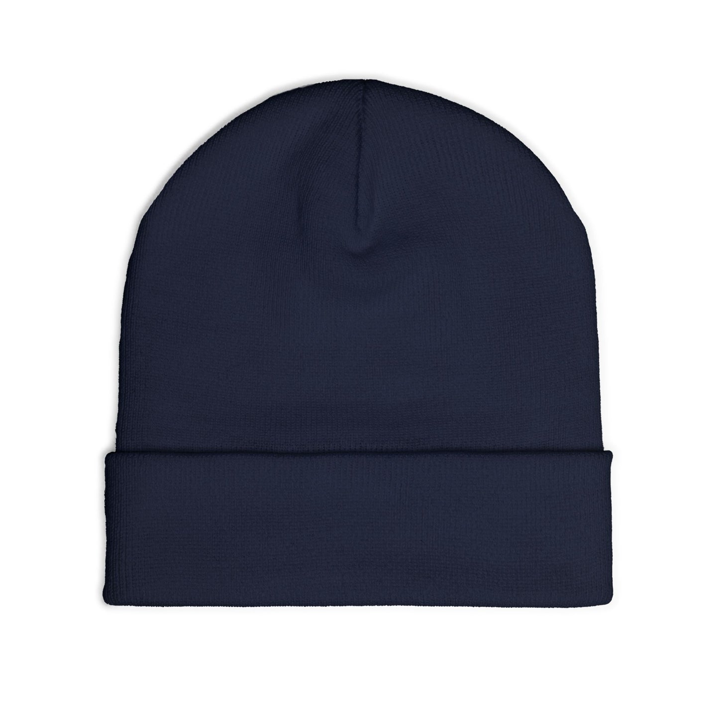 Embroidered Gold Script "PR" Knit Beanie