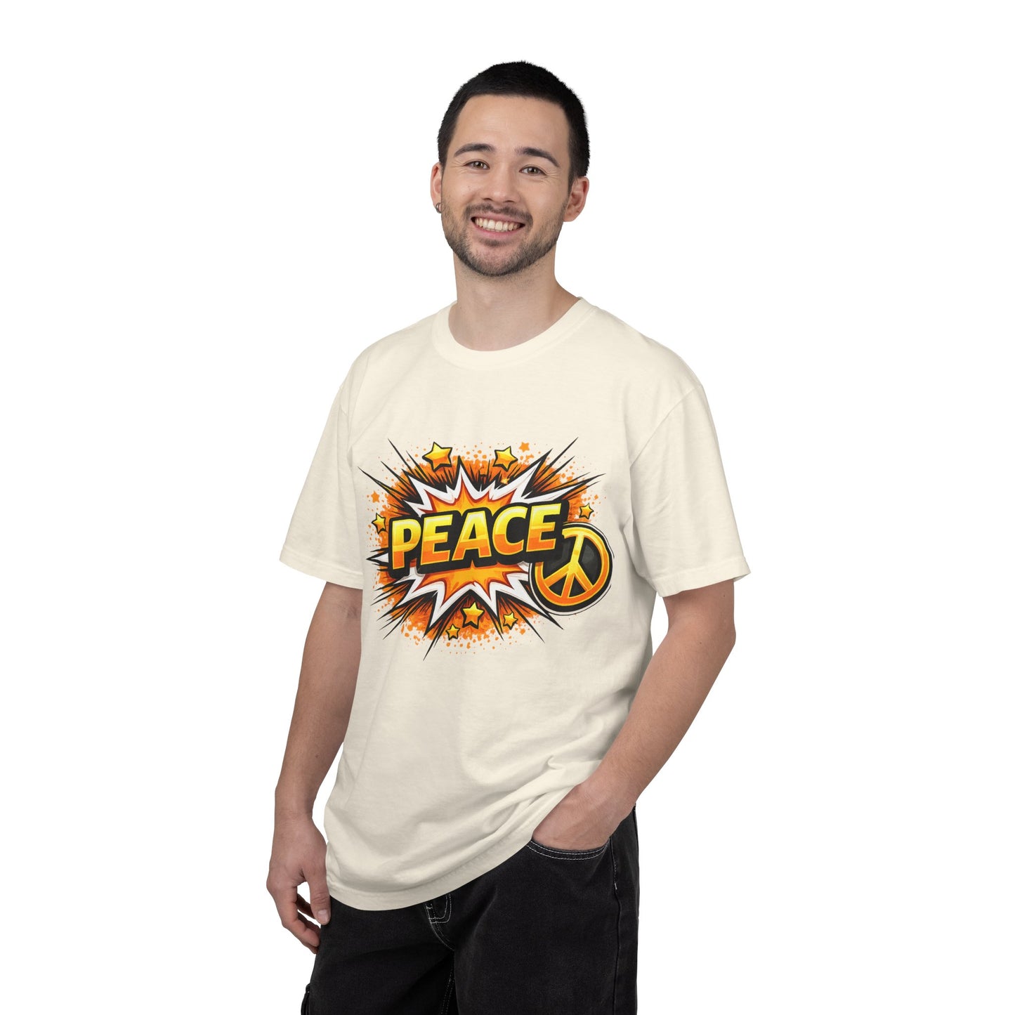 Peace Pop Art T-Shirt — Retro Comic Peace Sign Tee