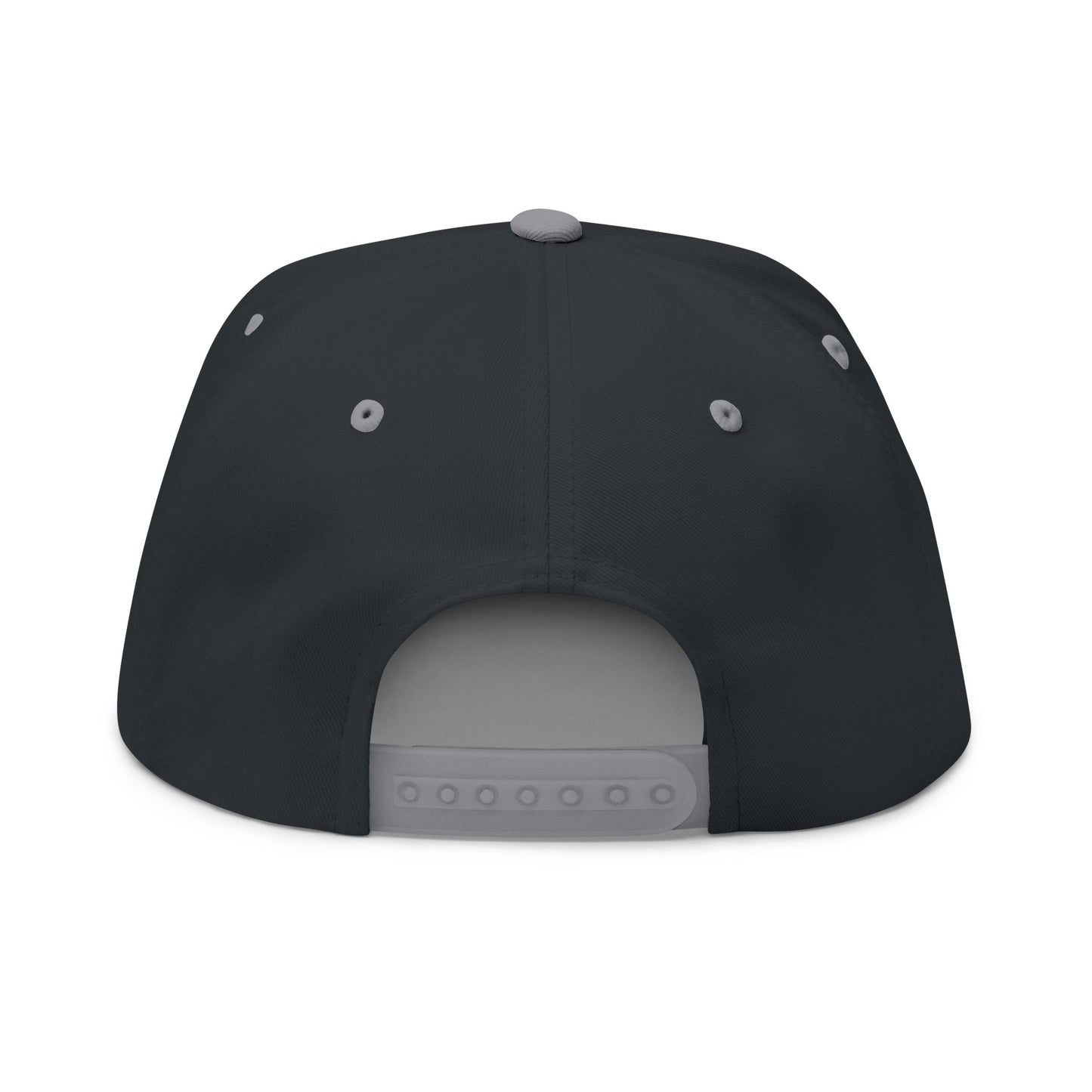 Gold Script 'PR' Embroidered Flat Bill Cap