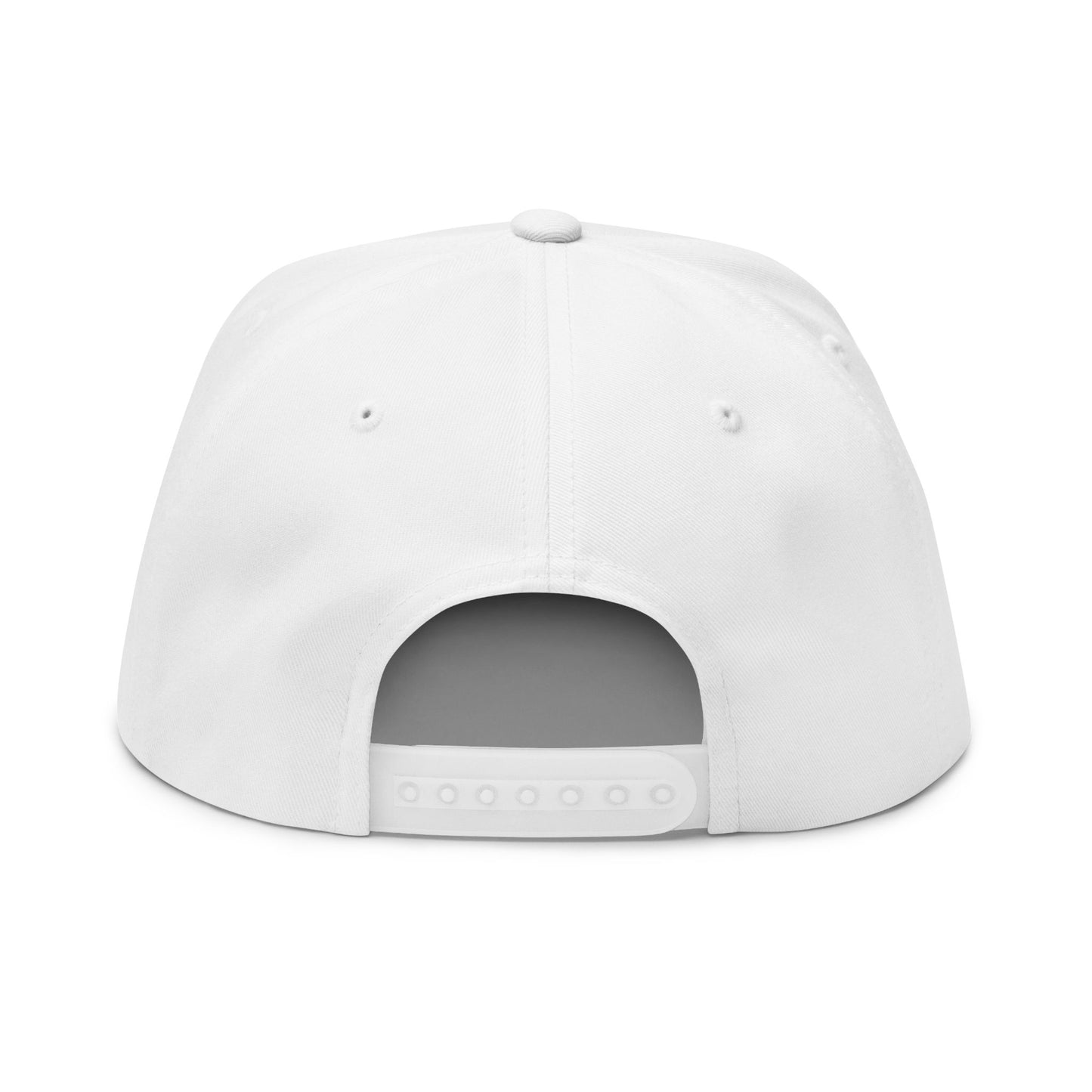 Gold Script 'PR' Embroidered Flat Bill Cap