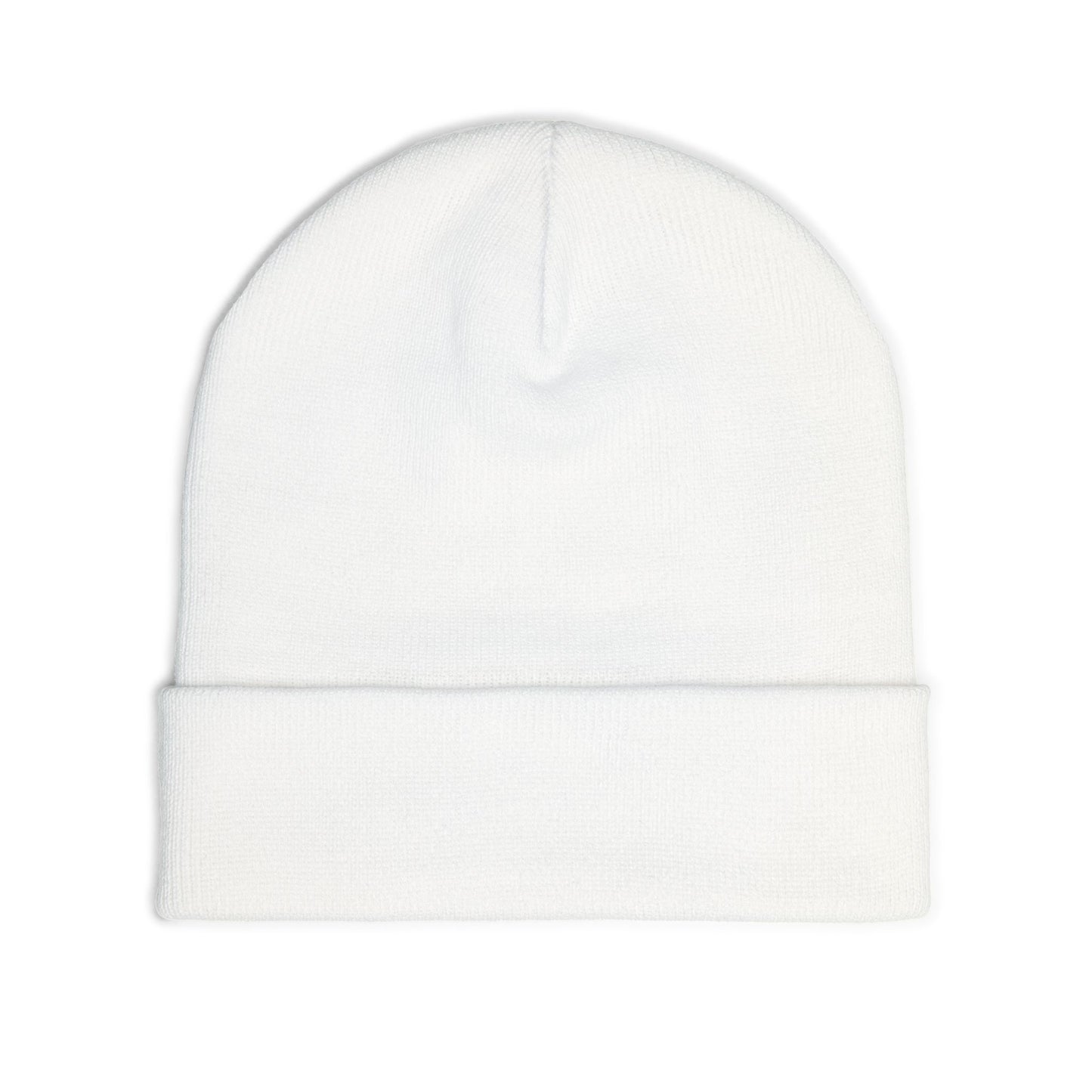 Embroidered Gold Script "PR" Knit Beanie