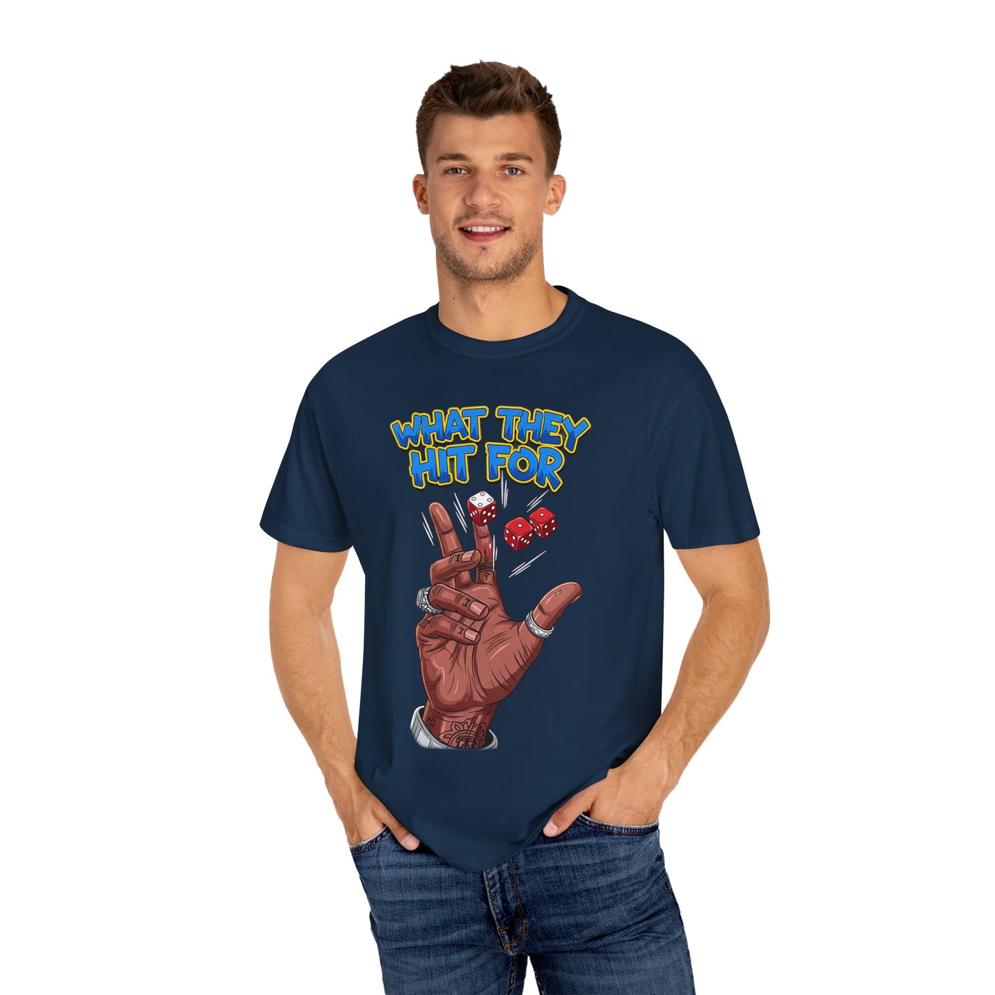 Unisex Graphic Tee with Playful Hand Design, Funny T-shirt, Gift for Poker Lovers, Casual Wear, Creative Graphic Shirt