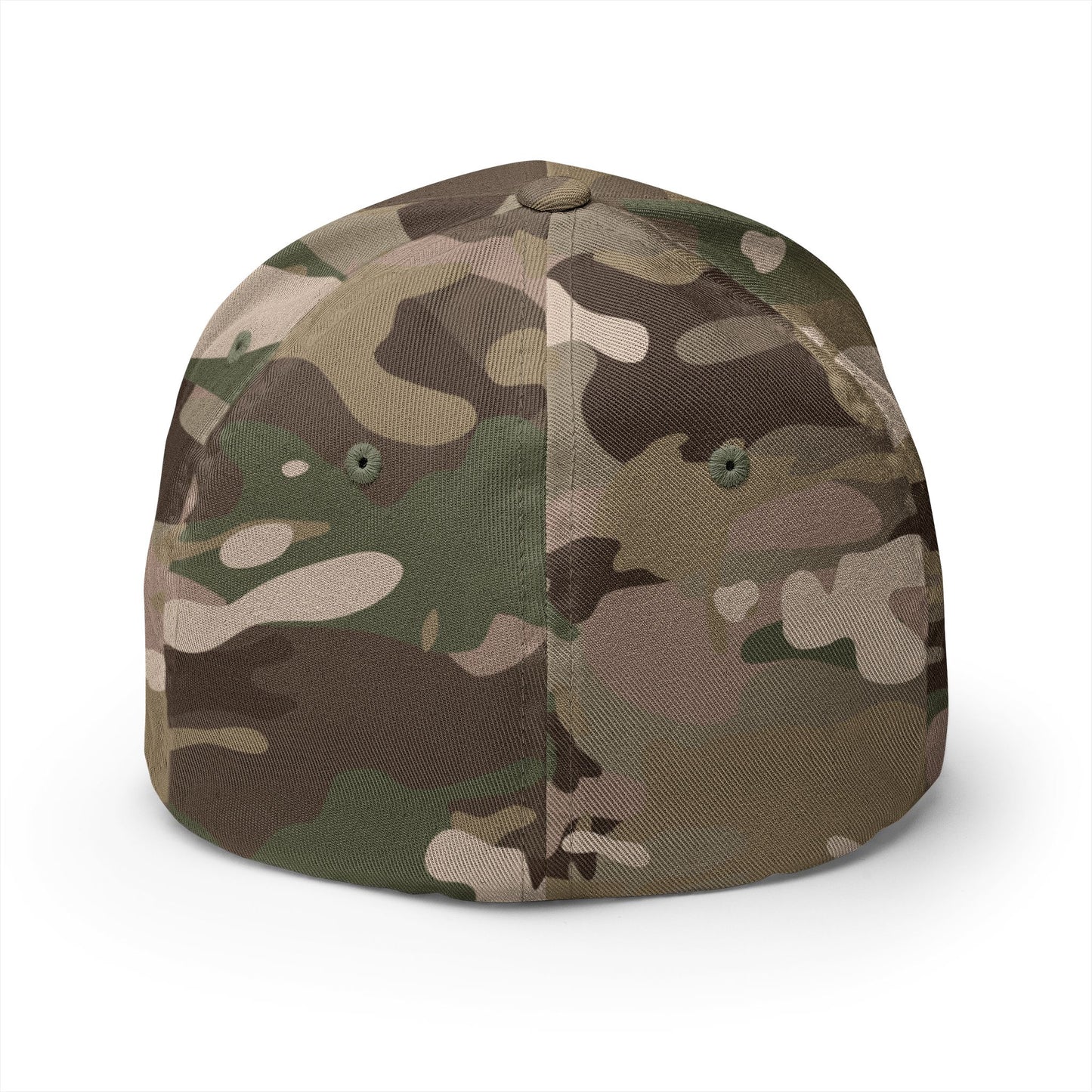 Embroidered Gold Script 'PR' Cap — Structured Closed-Back Baseball Hat
