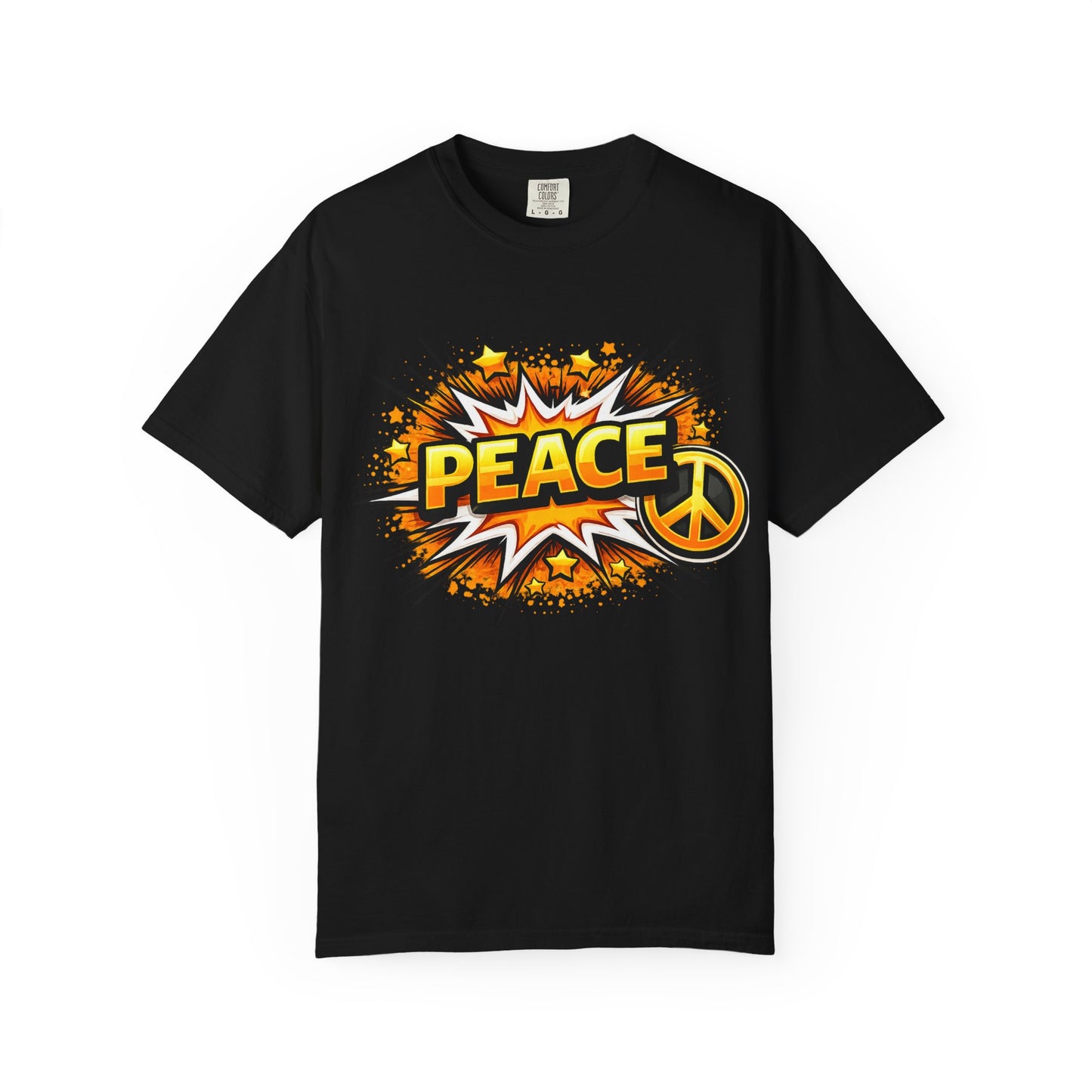 Peace Pop Art T-Shirt — Retro Comic Peace Sign Tee