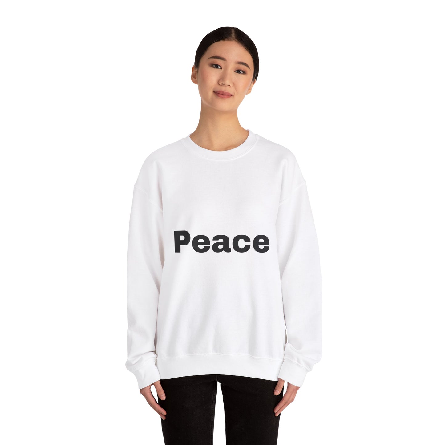 Peace Unisex Heavy Blend™ Crewneck Sweatshirt - Cozy & Meaningful Casual Wear