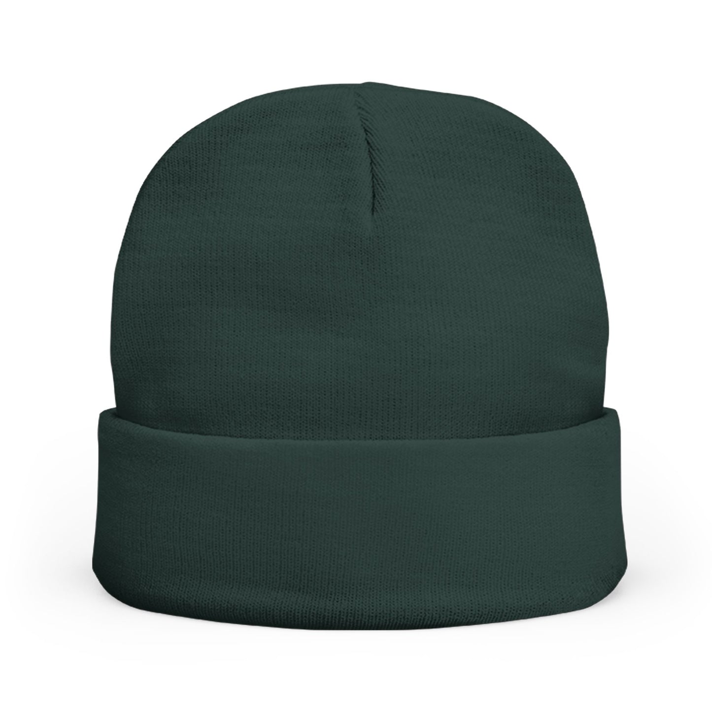 Embroidered Gold Script "PR" Knit Beanie
