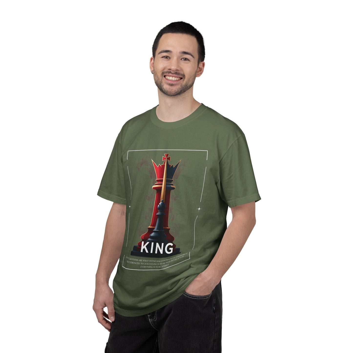 King Chess Piece T-Shirt — Bold Pawn-to-King Graphic Tee