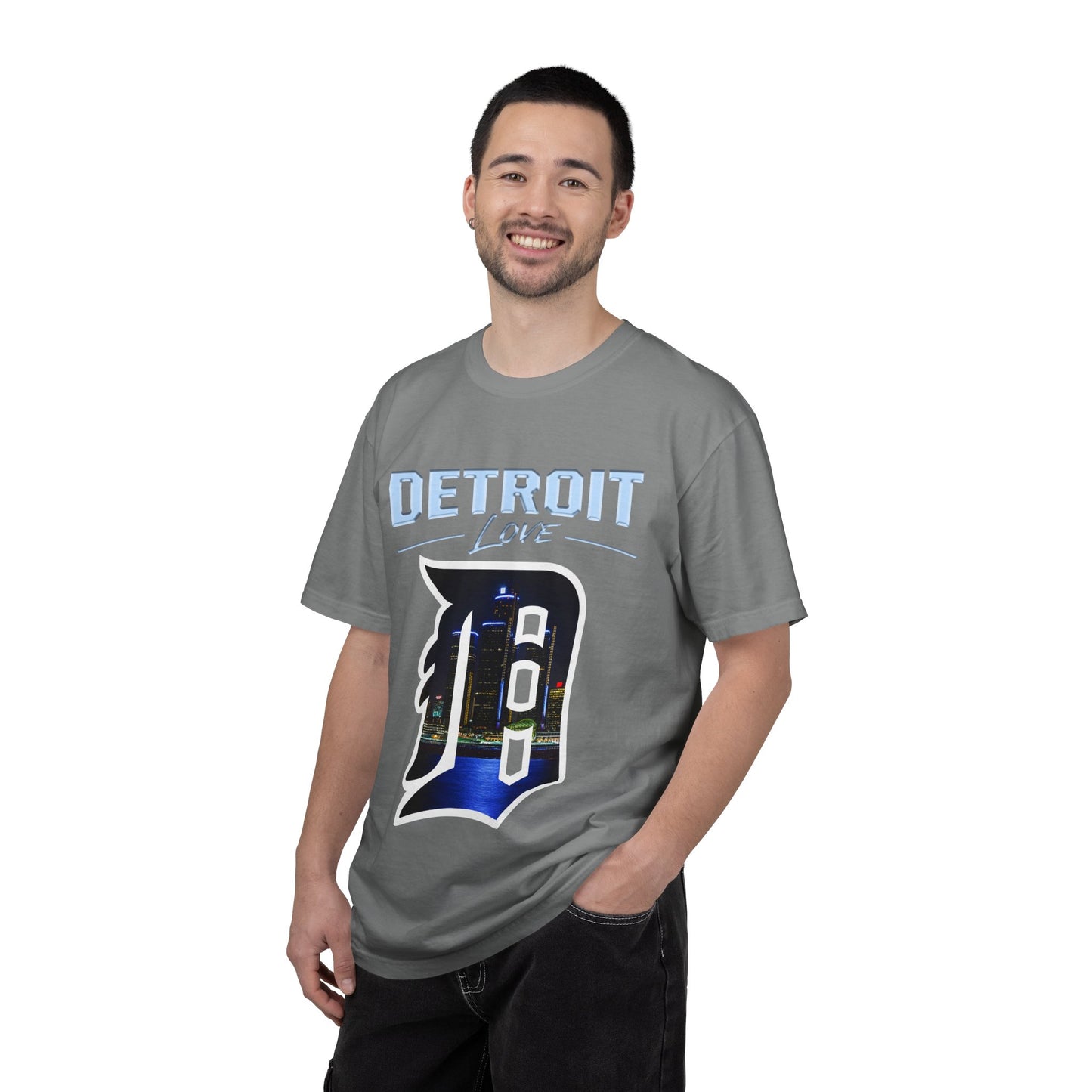 Detroit Love T-Shirt — City Skyline D Graphic Tee