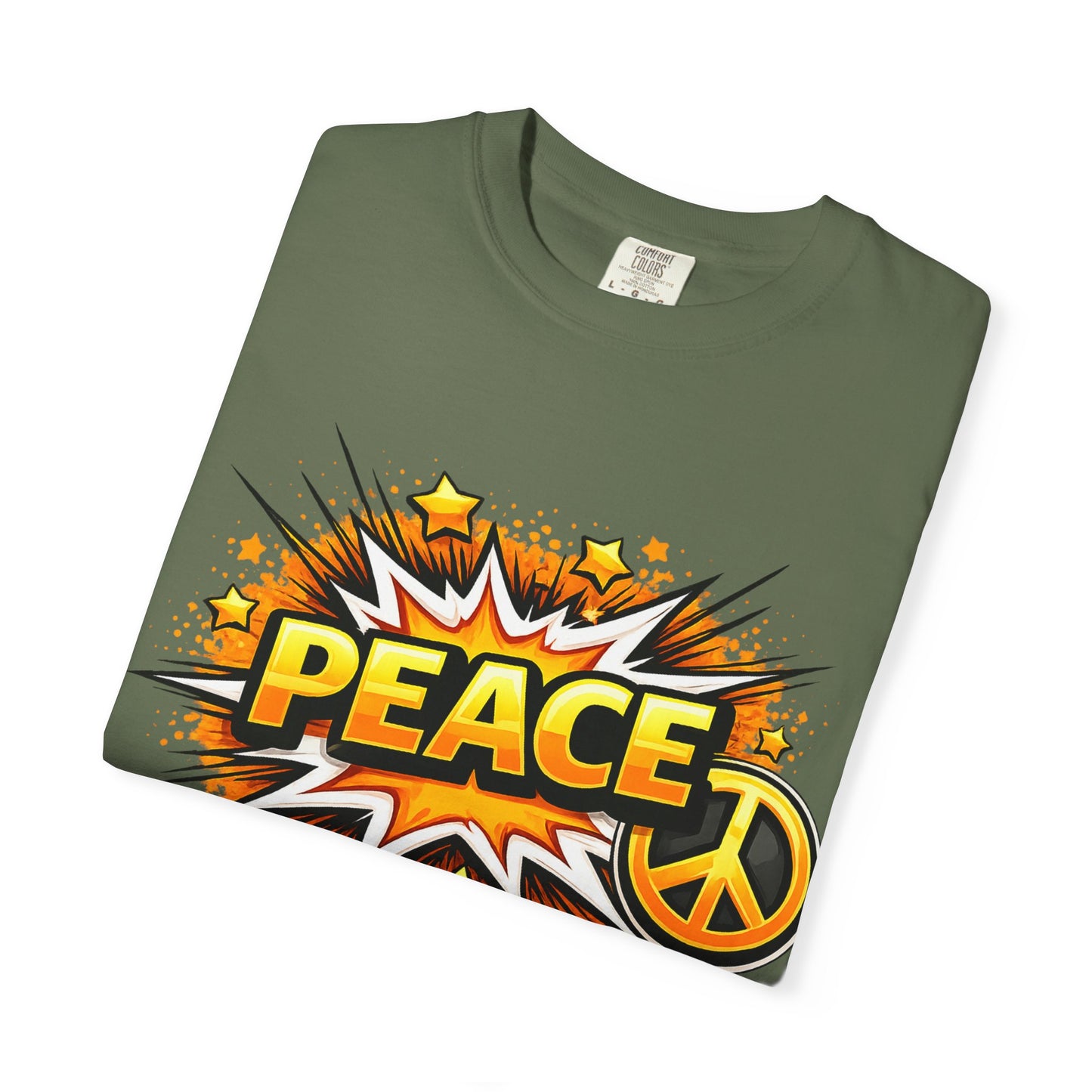 Peace Pop Art T-Shirt — Retro Comic Peace Sign Tee