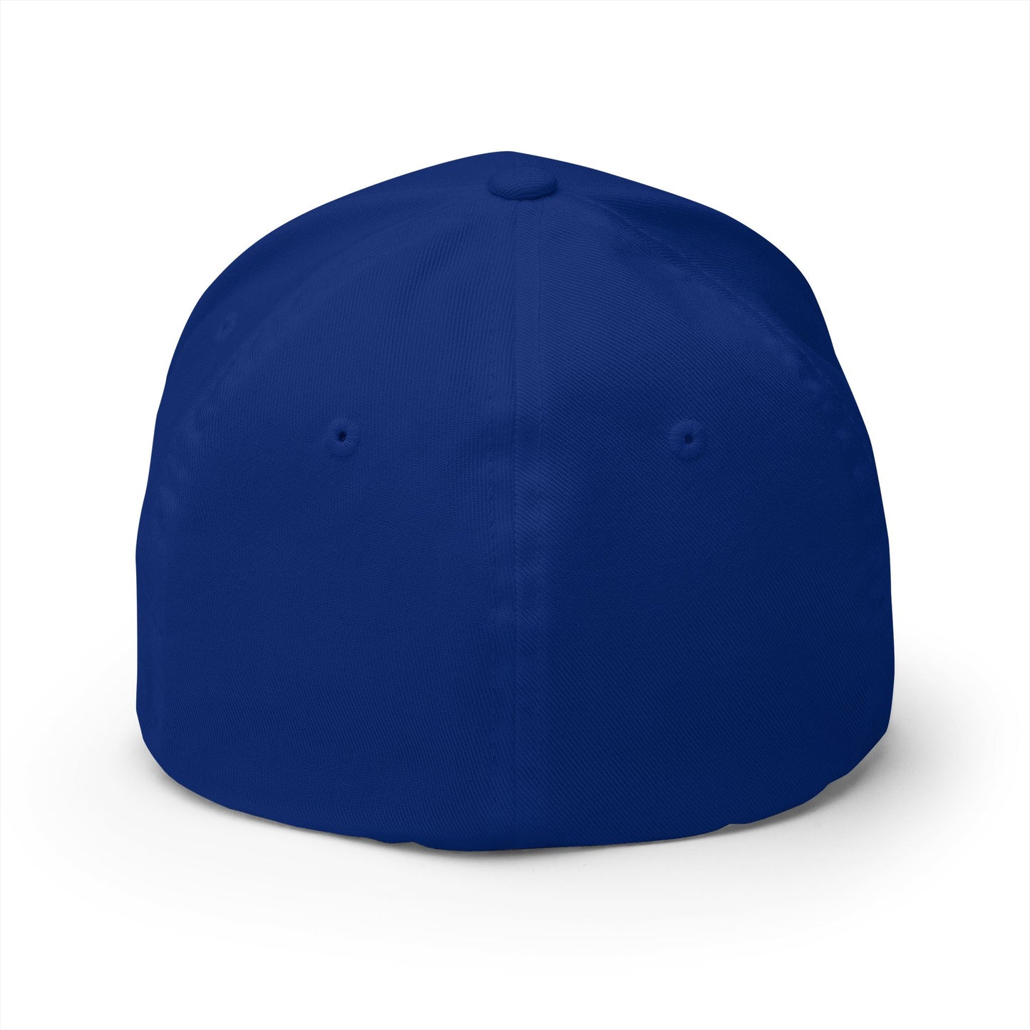 Embroidered Gold Script 'PR' Cap — Structured Closed-Back Baseball Hat