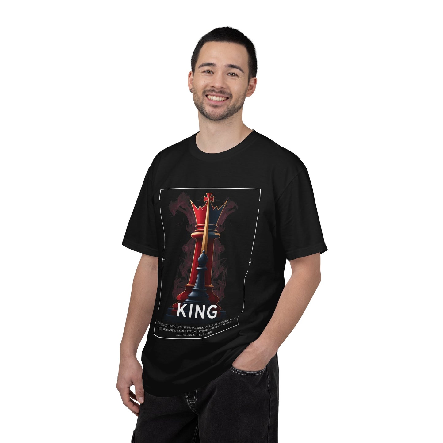 King Chess Piece T-Shirt — Bold Pawn-to-King Graphic Tee