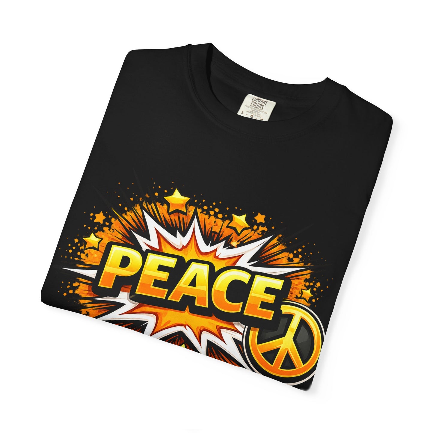 Peace Pop Art T-Shirt — Retro Comic Peace Sign Tee