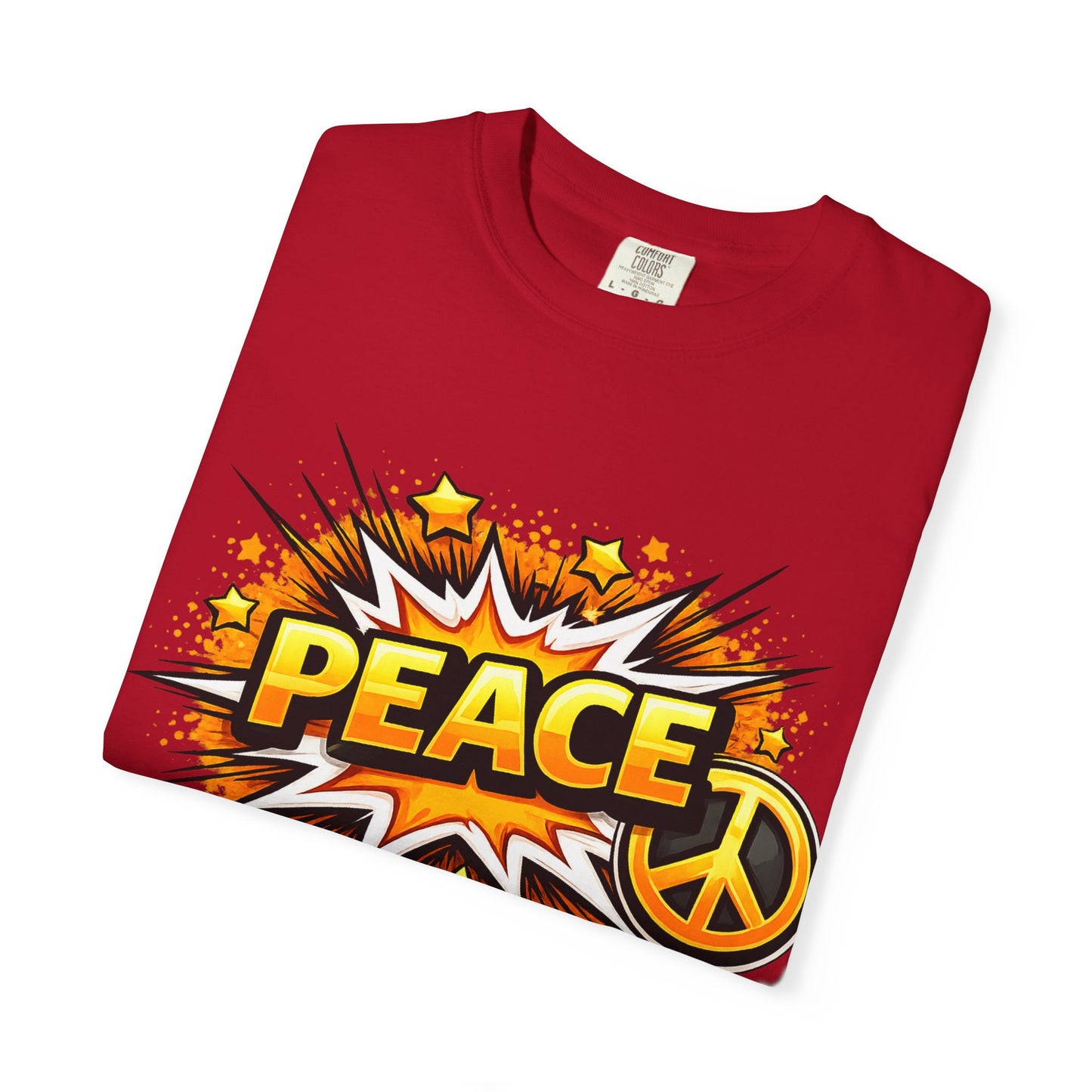 Peace Pop Art T-Shirt — Retro Comic Peace Sign Tee