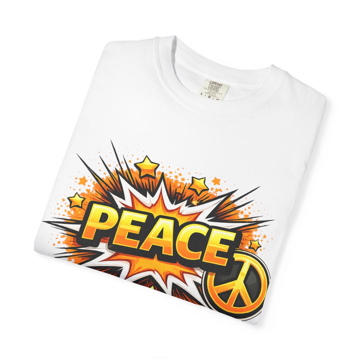 Peace Pop Art T-Shirt — Retro Comic Peace Sign Tee