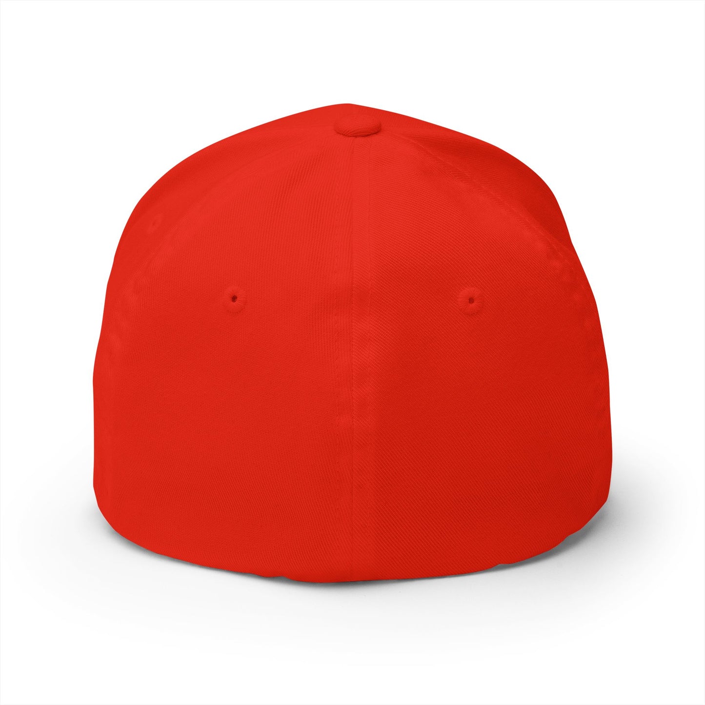 Embroidered Gold Script 'PR' Cap — Structured Closed-Back Baseball Hat