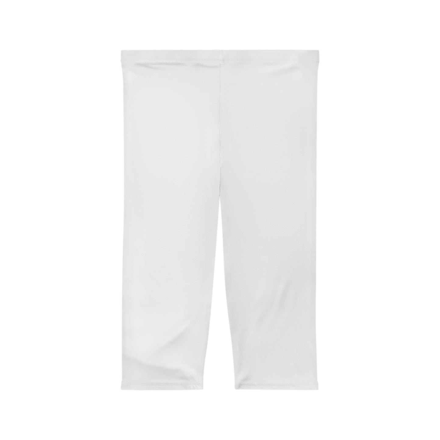 PR Monogram Capri Leggings - Gold Script Initials on White