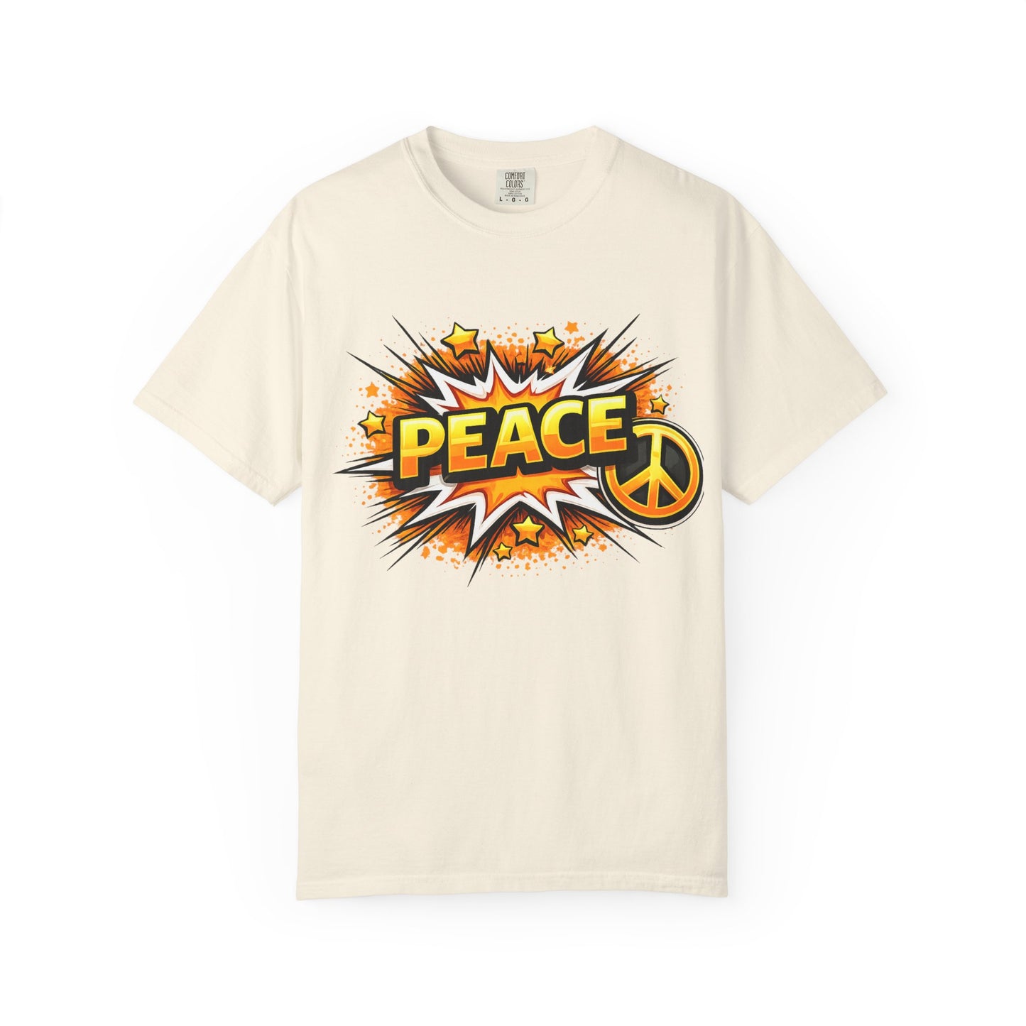 Peace Pop Art T-Shirt — Retro Comic Peace Sign Tee