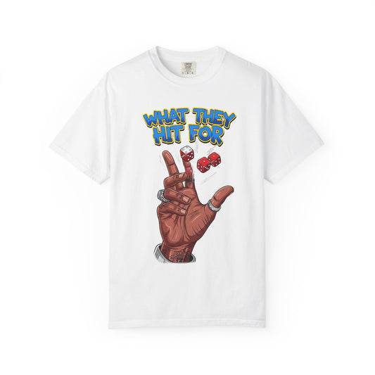Unisex Graphic Tee with Playful Hand Design, Funny T-shirt, Gift for Poker Lovers, Casual Wear, Creative Graphic Shirt