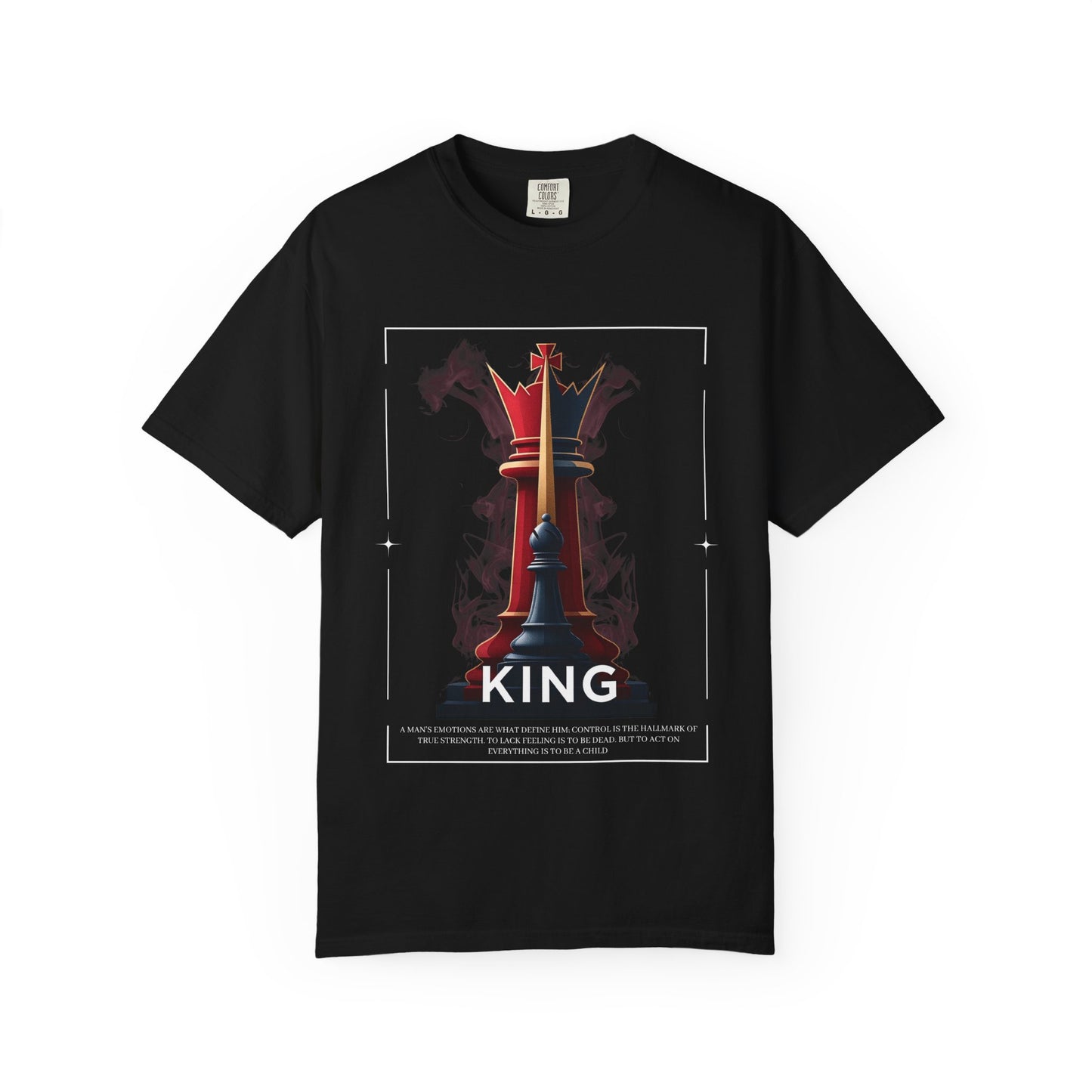 King Chess Piece T-Shirt — Bold Pawn-to-King Graphic Tee