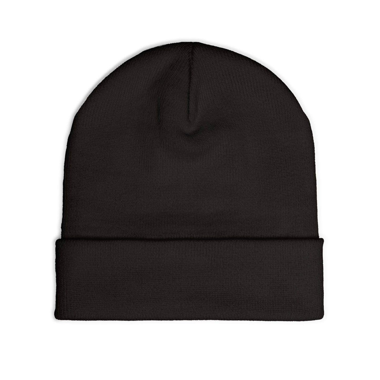 Embroidered Gold Script "PR" Knit Beanie