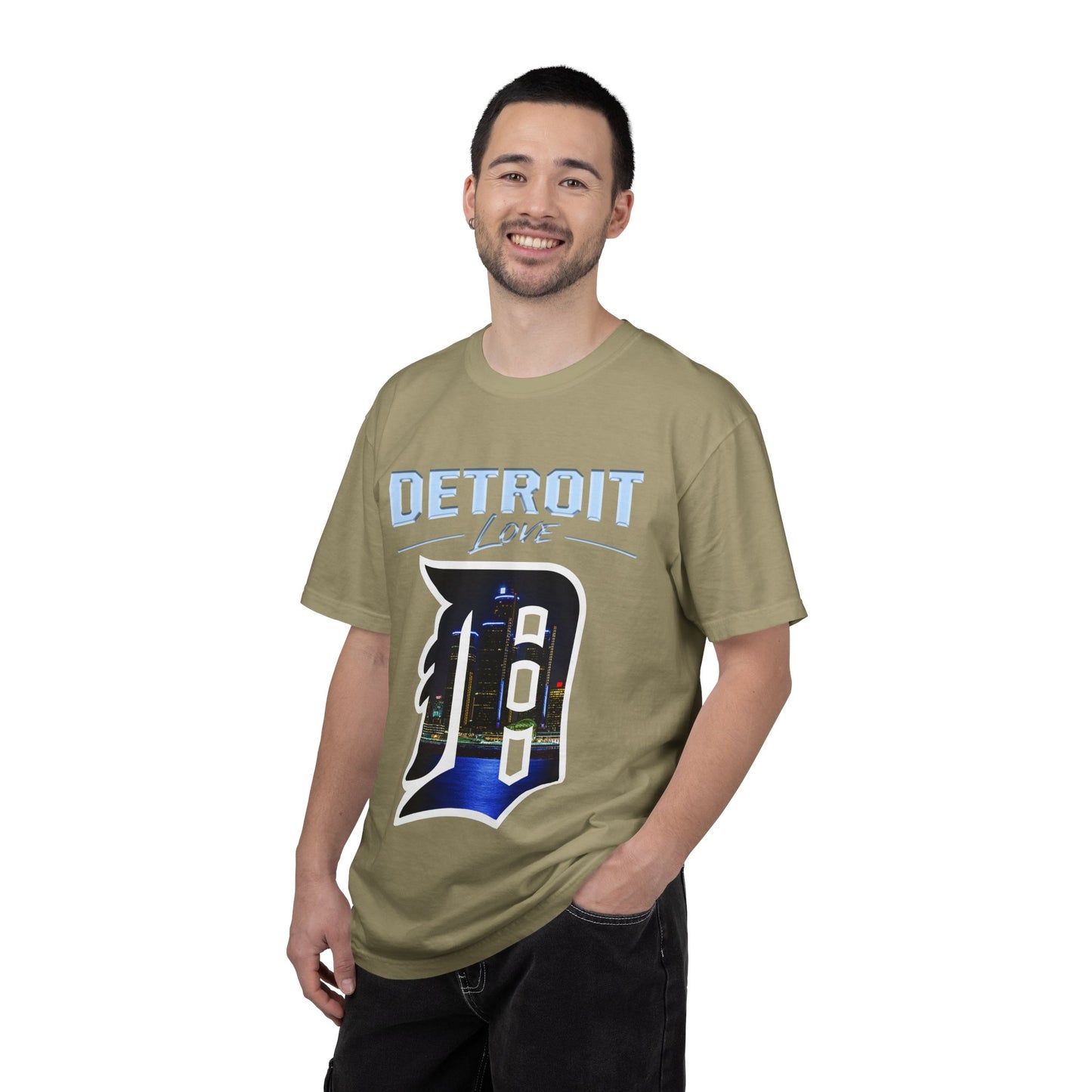 Detroit Love T-Shirt — City Skyline D Graphic Tee