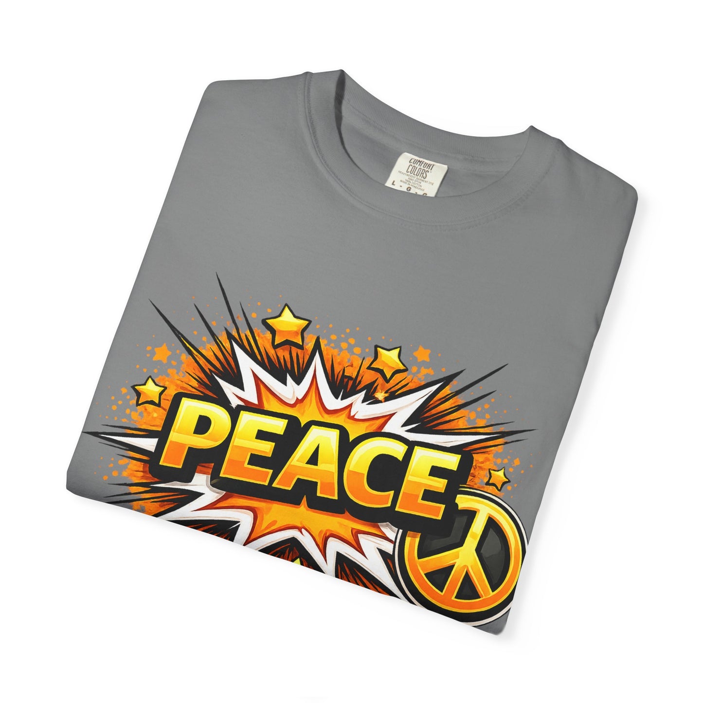 Peace Pop Art T-Shirt — Retro Comic Peace Sign Tee