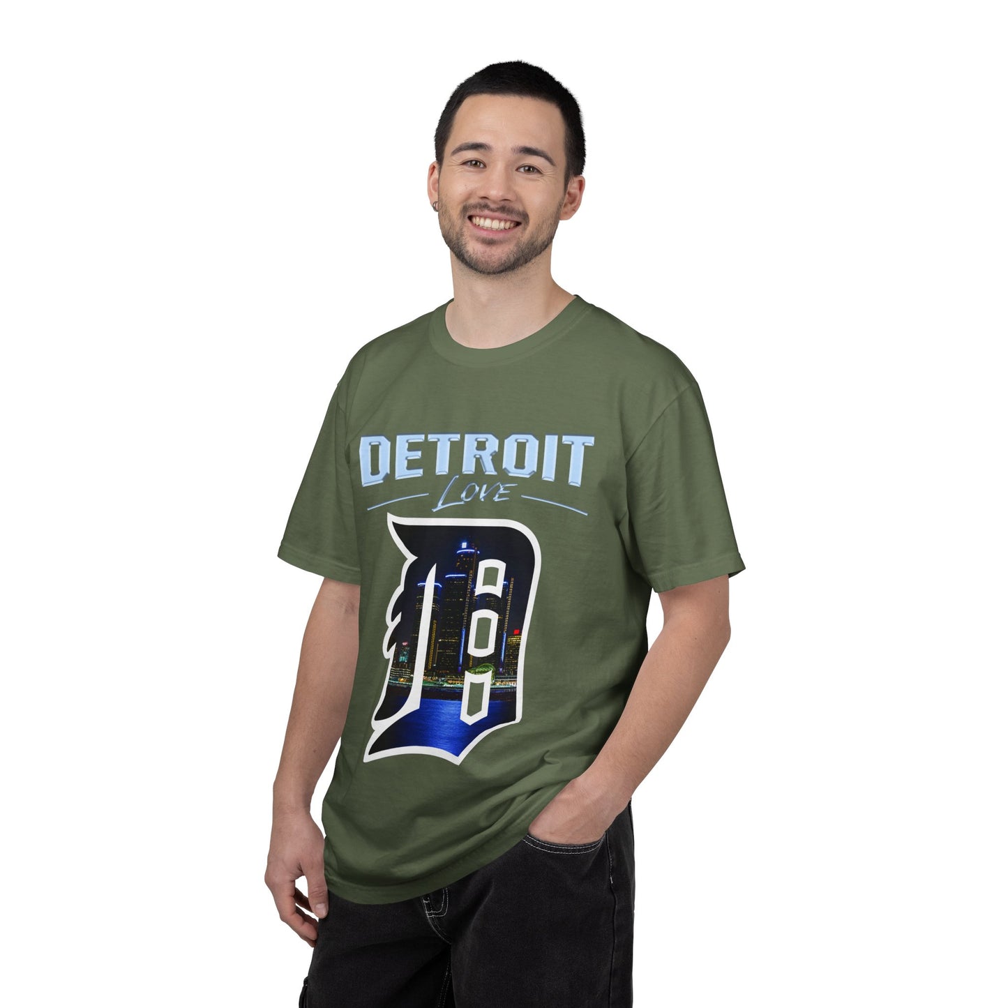 Detroit Love T-Shirt — City Skyline D Graphic Tee