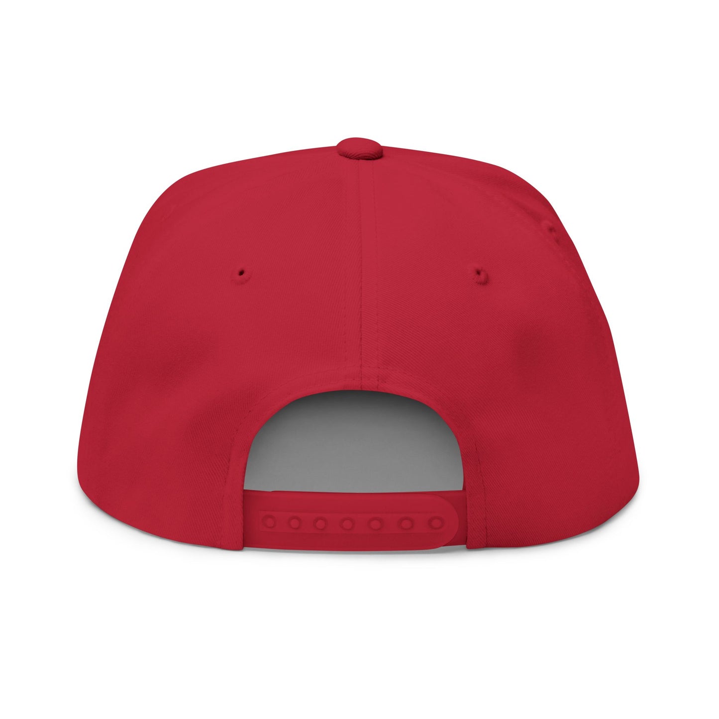 Gold Script 'PR' Embroidered Flat Bill Cap