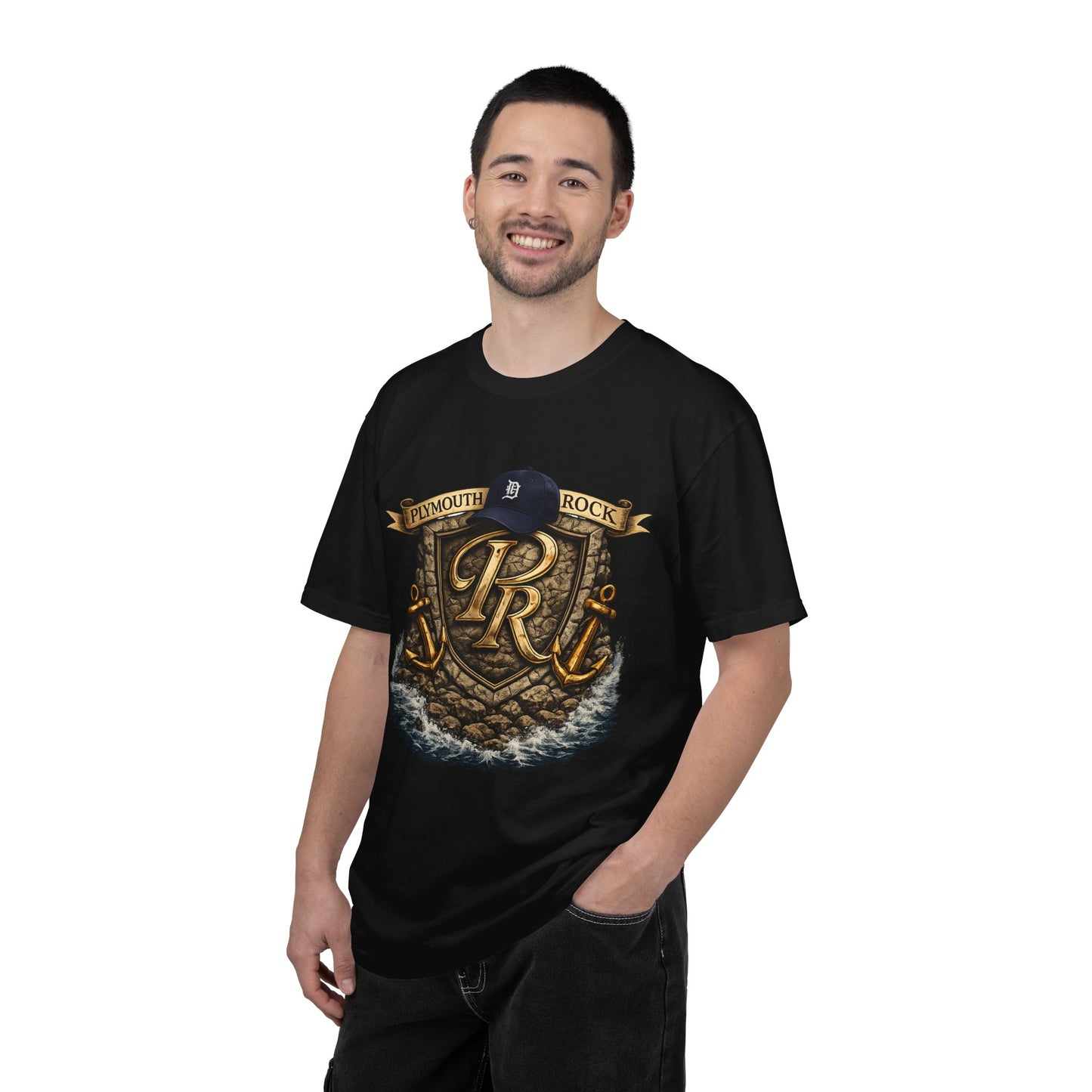 P Rock Crest T-Shirt — Nautical Anchor PR Logo Tee