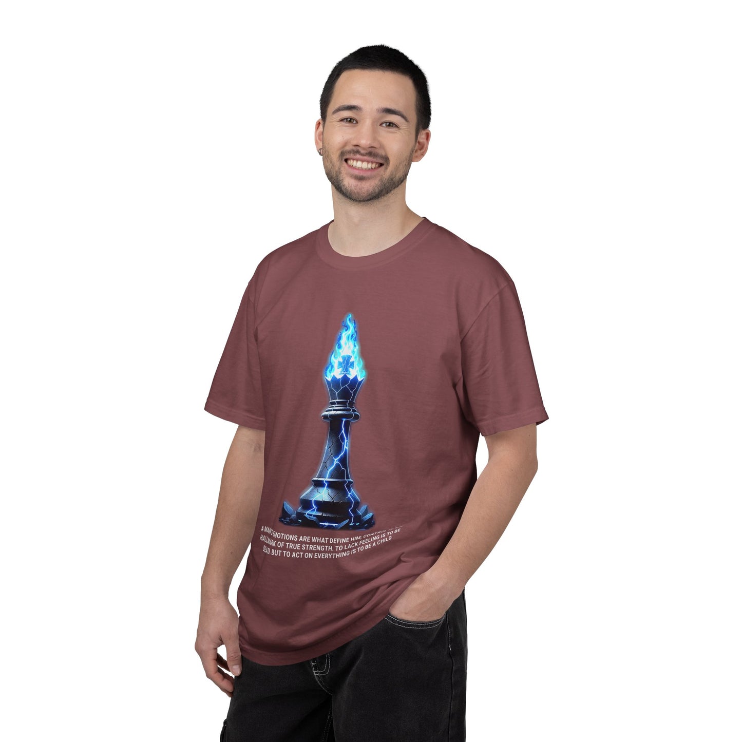 Chess Flame Pawn T‑Shirt — Motivational Strategy Graphic Tee