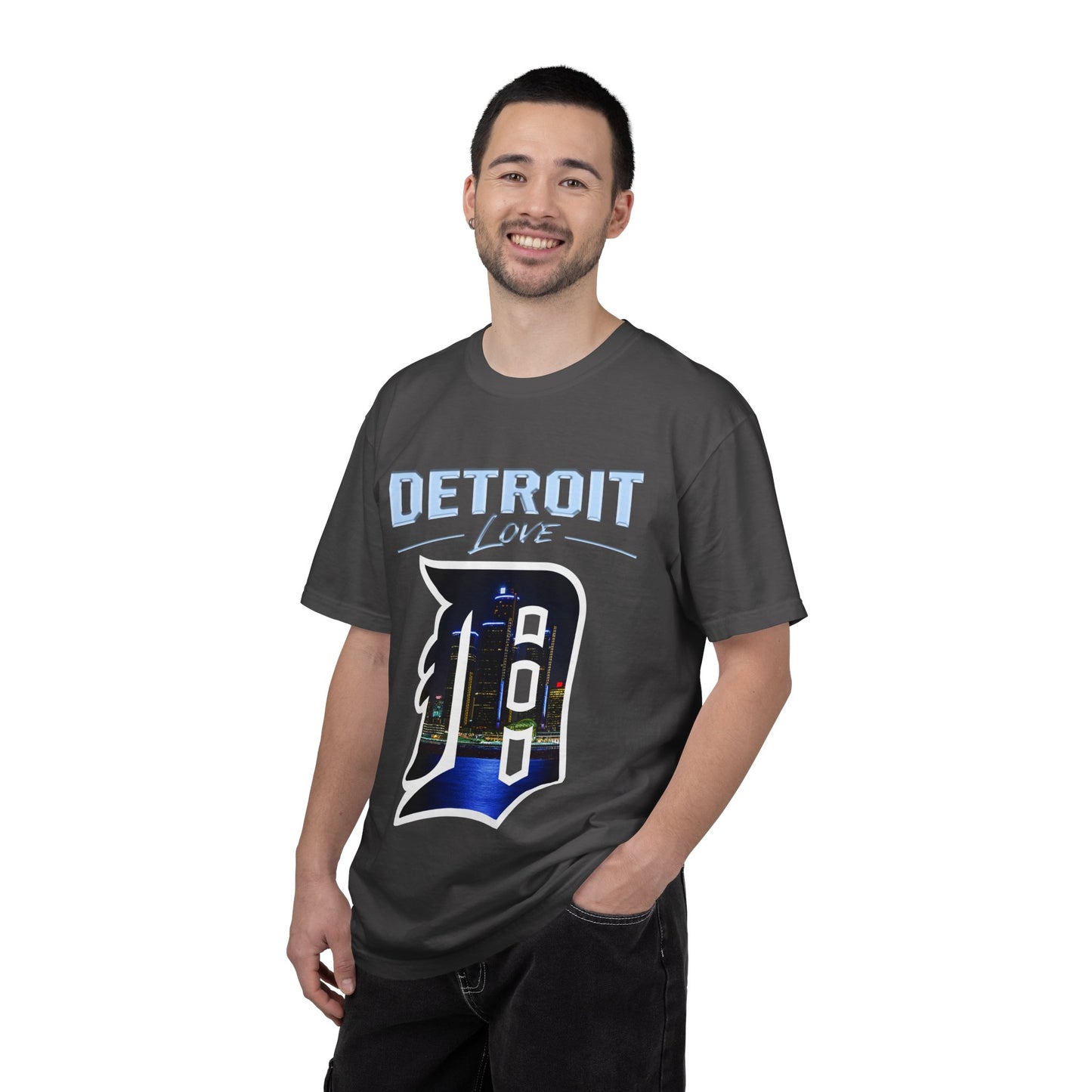 Detroit Love T-Shirt — City Skyline D Graphic Tee