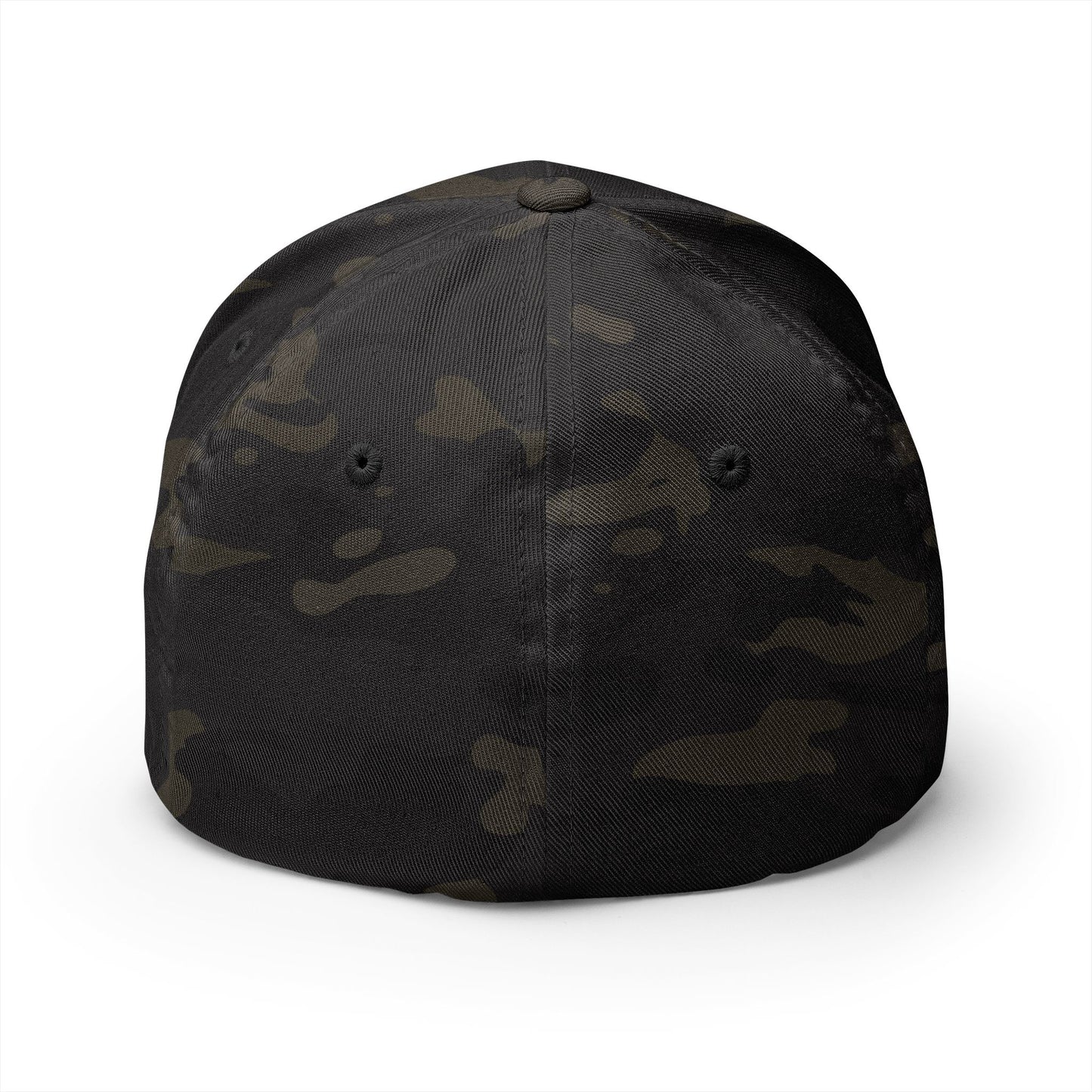 Embroidered Gold Script 'PR' Cap — Structured Closed-Back Baseball Hat